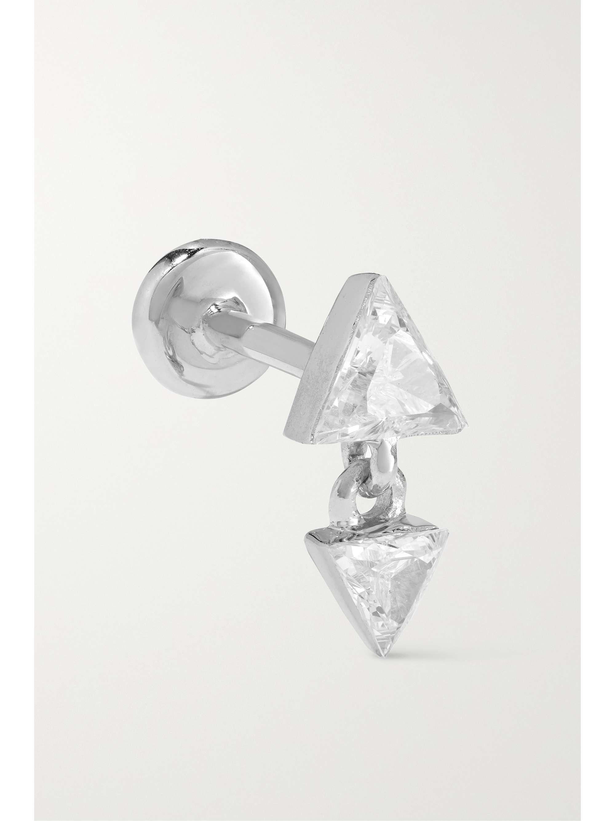 MARIA TASH 18-karat white gold diamond single earring