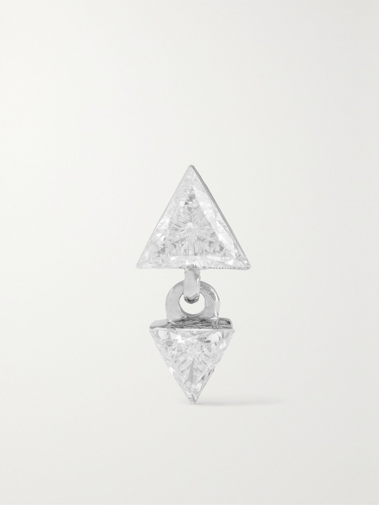 MARIA TASH - 18-karat White Gold Diamond Single Earring - one size 22 Awaiting product image