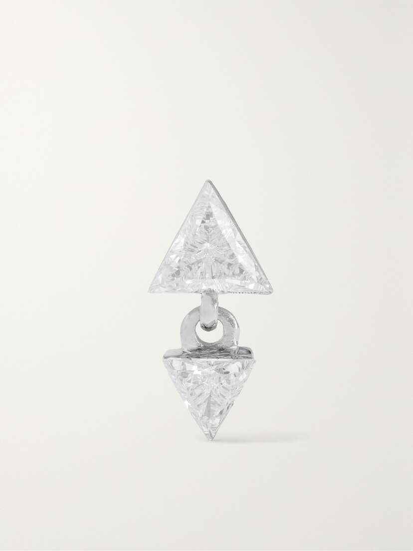 MARIA TASH 18-karat White Gold Diamond Single Earring