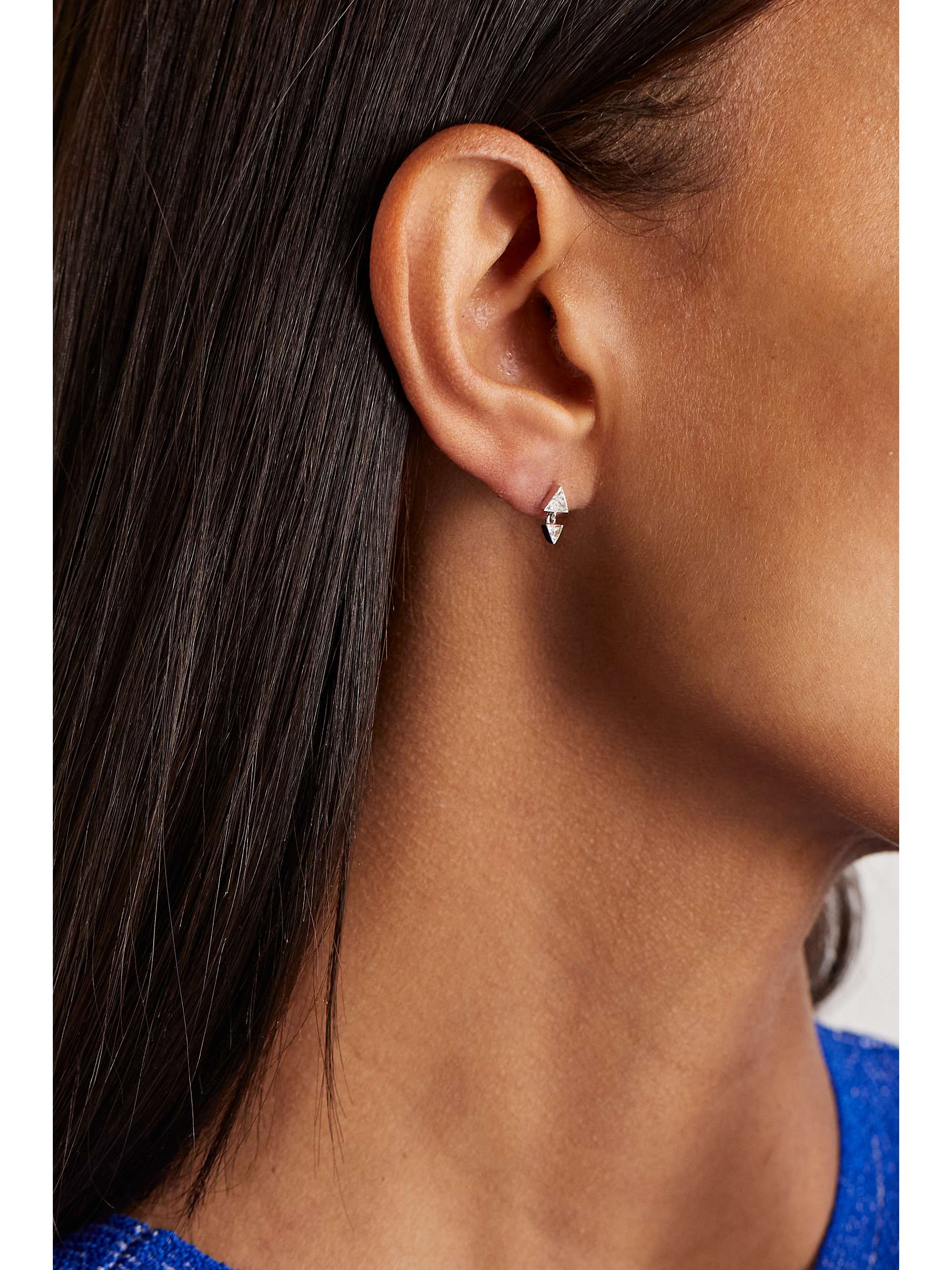 MARIA TASH 18-karat white gold diamond single earring