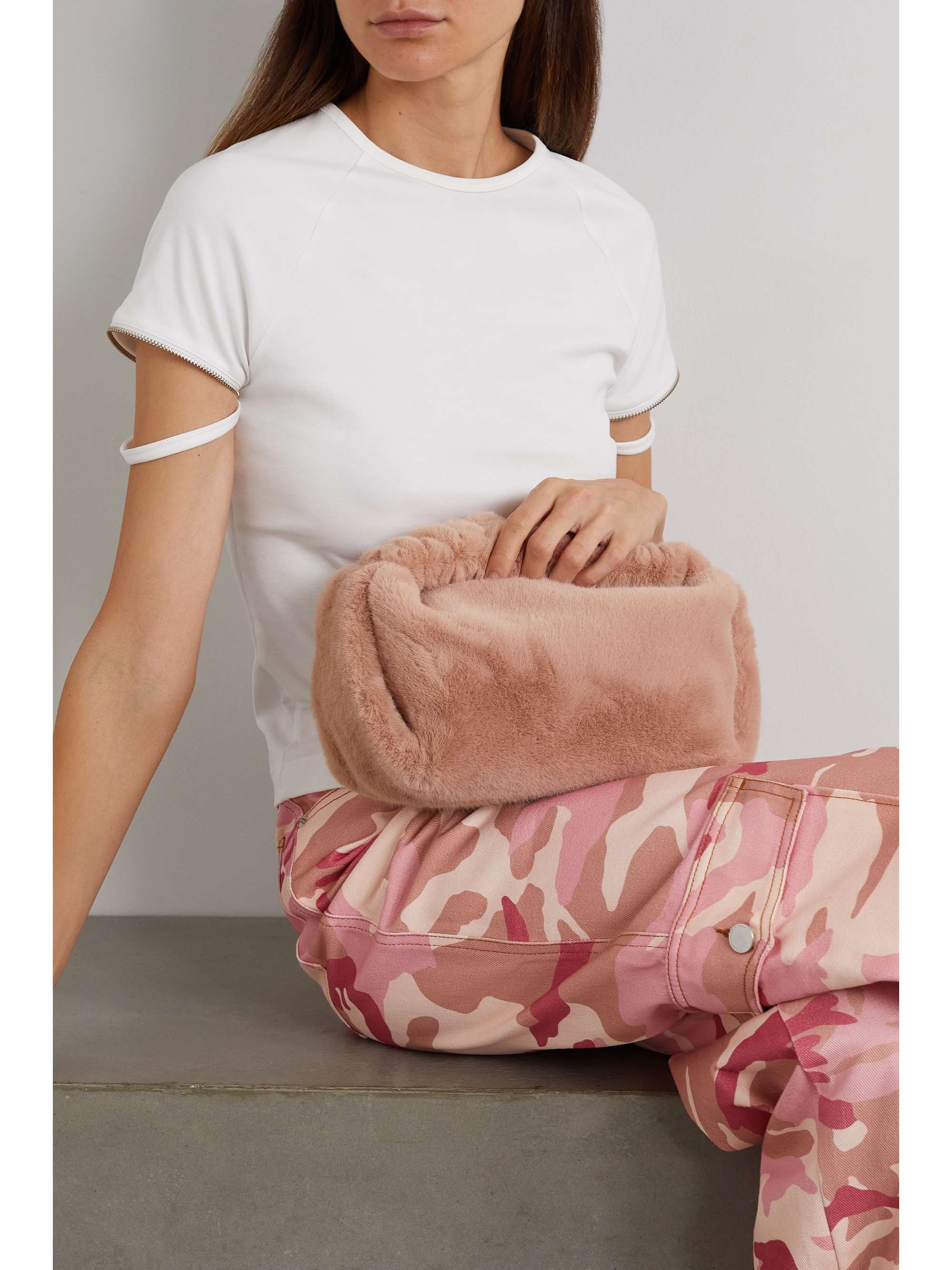 fur shoulder bag