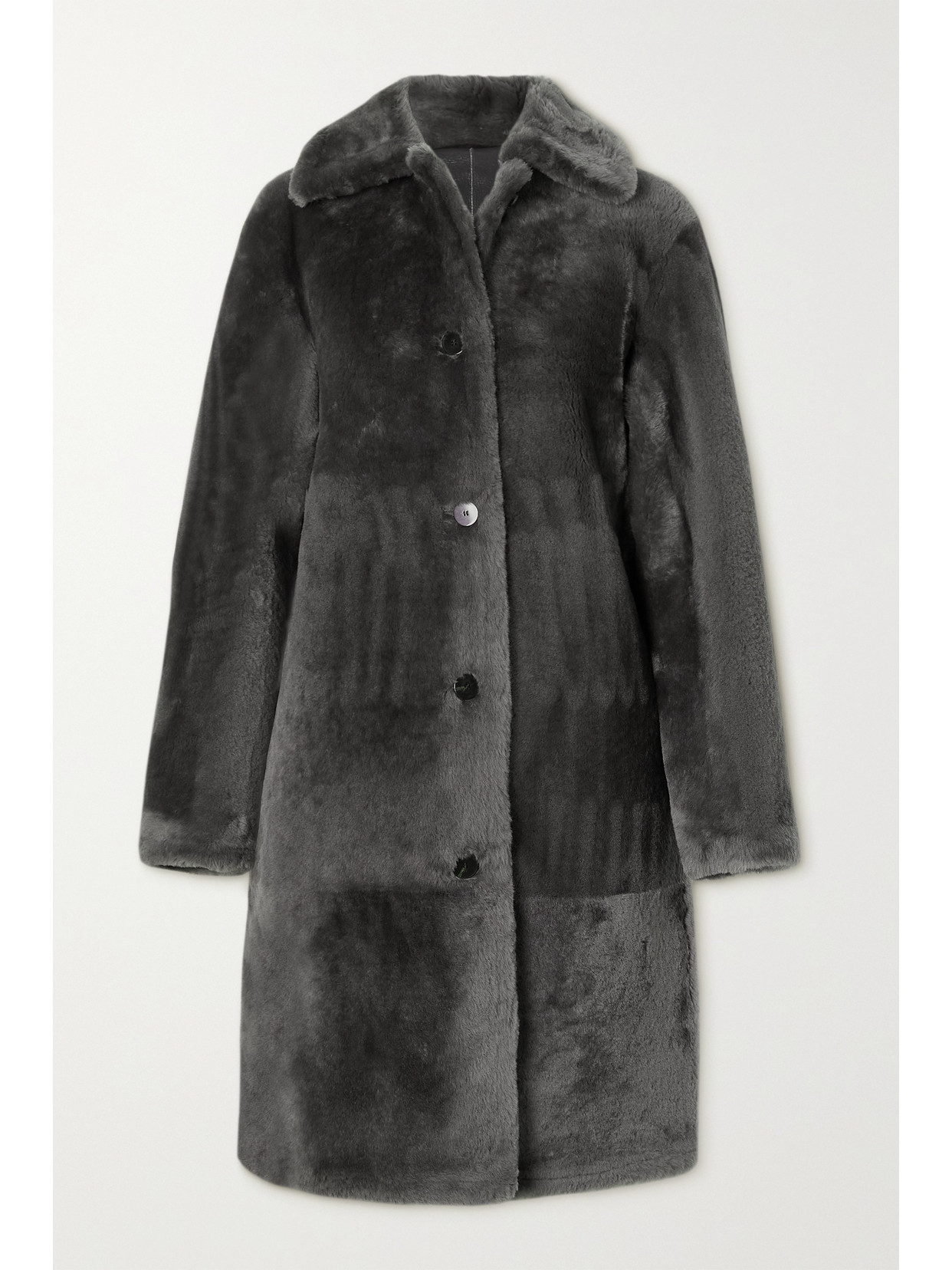 Theory – Shearling Coat – Dark gray