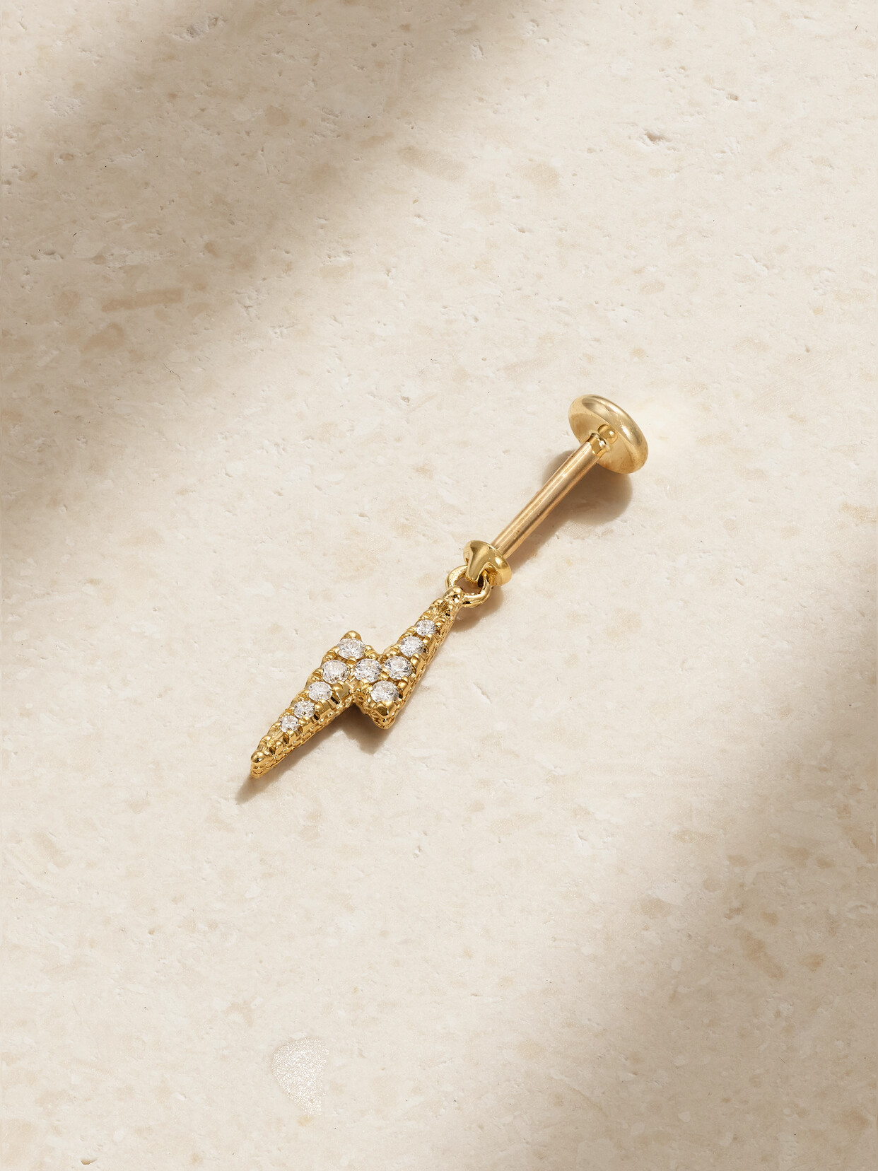 MARIA TASH - Lightning Bolt 18-karat Gold, Sapphire And Diamond Single Earring - One size
