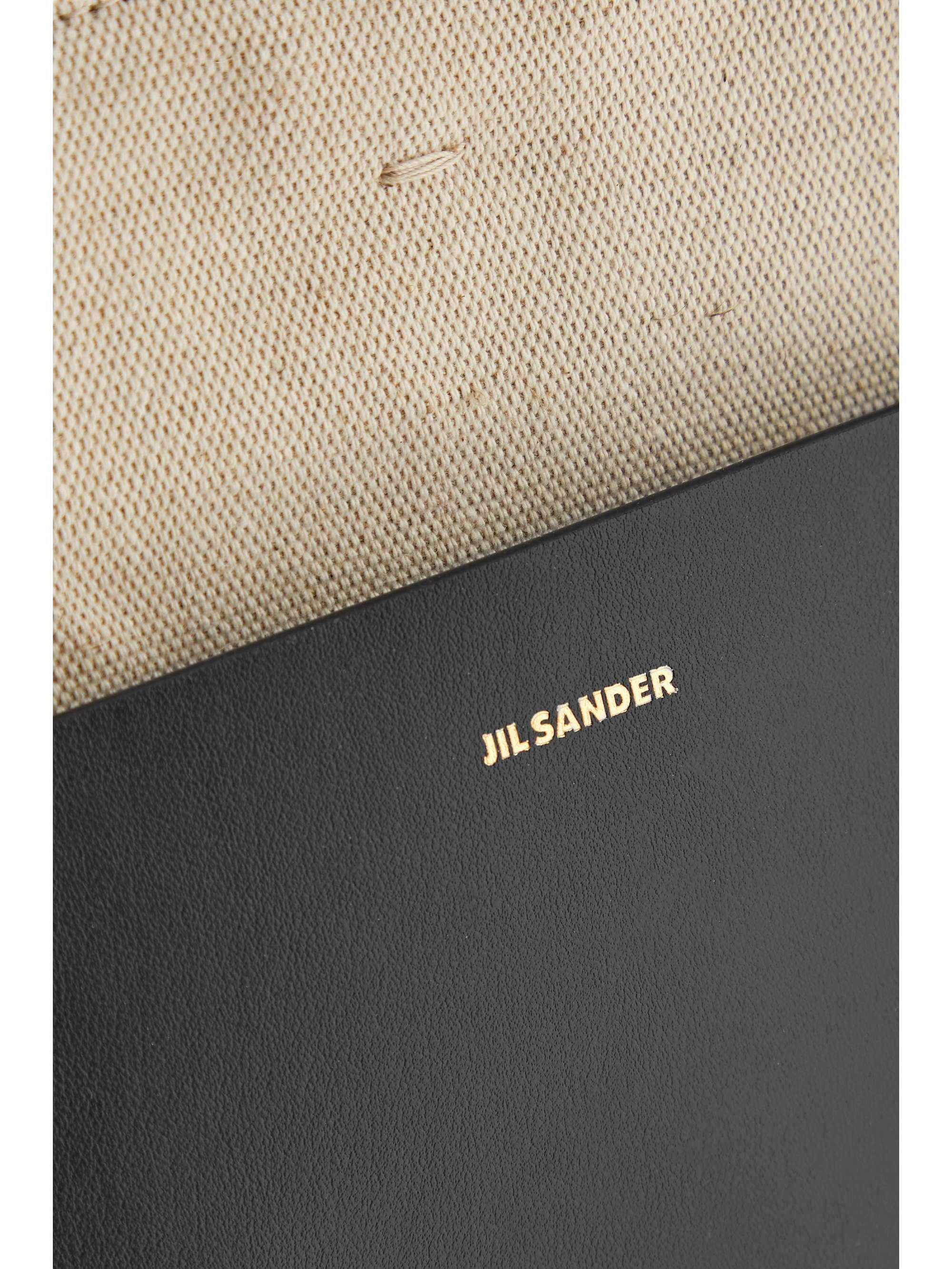 JIL SANDER Wander small leather-trimmed canvas tote