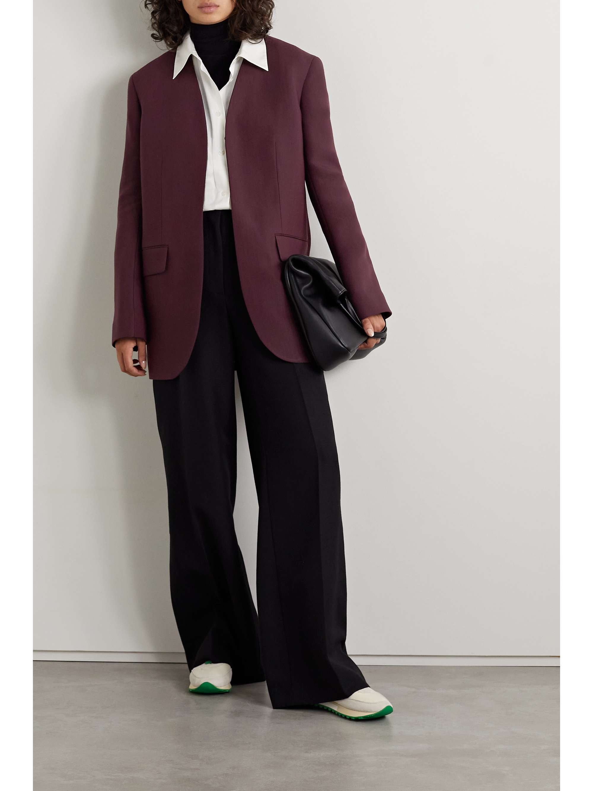THE ROW Fie wool and silk-blend twill blazer