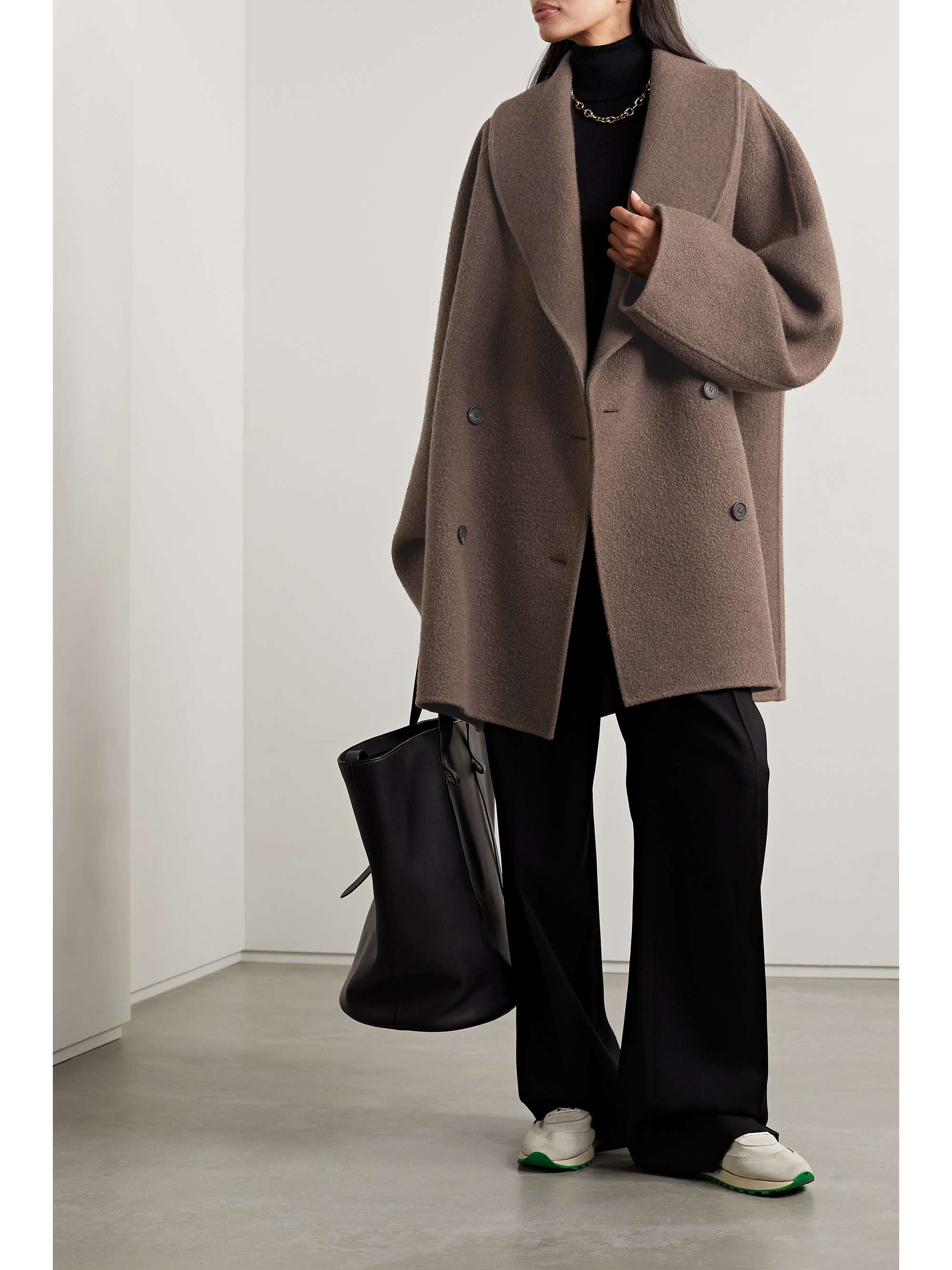 THE ROW Polli double-breasted wool-blend coat