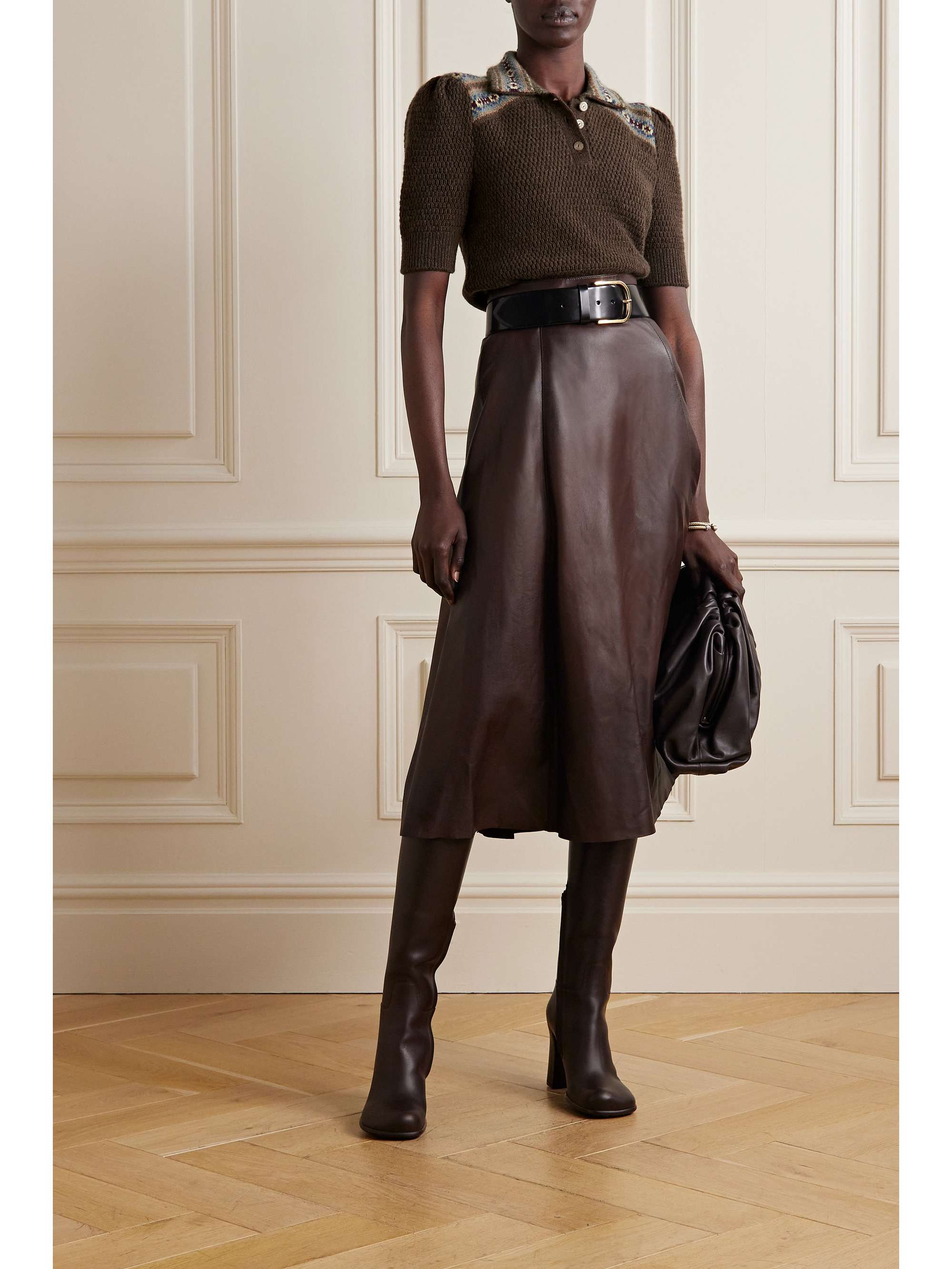 Brown Intarsia cashmere sweater | RALPH 