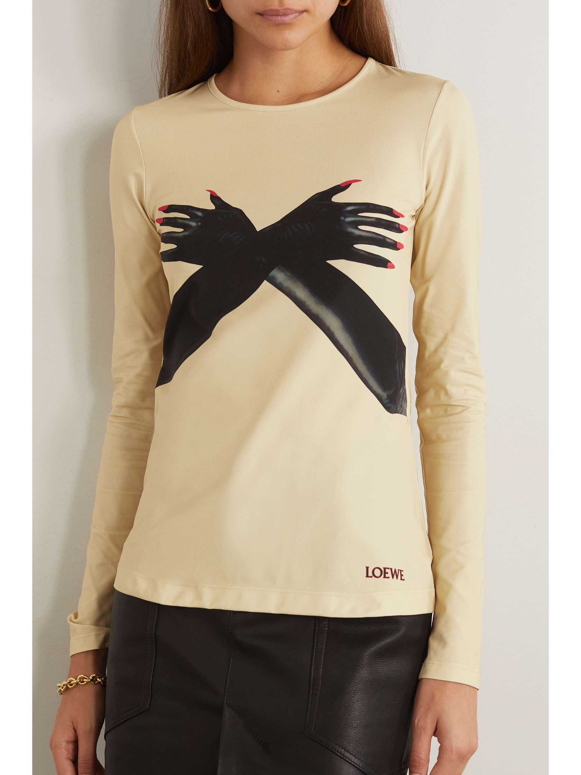 LOEWE T-Shirt aus Stretch-Jersey mit Print