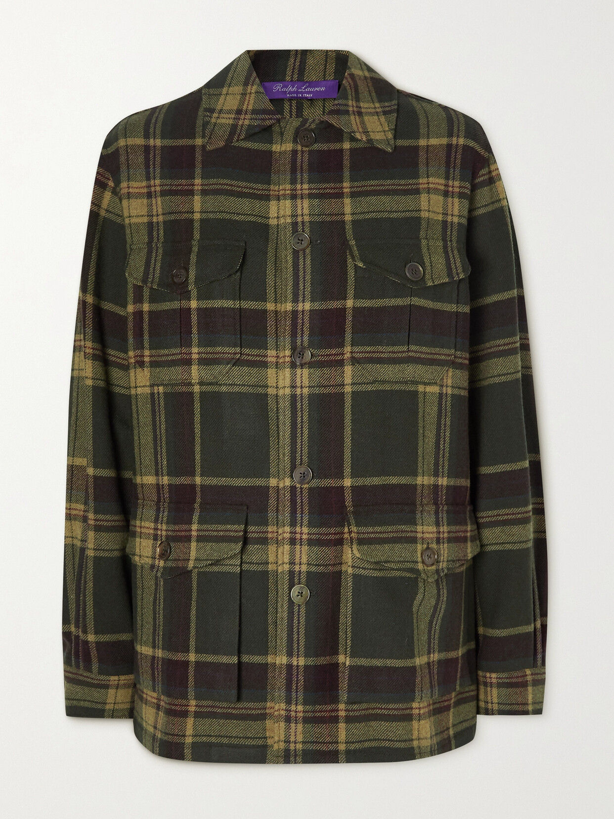 Ralph Lauren Collection Andrya Checked Wool-felt Jacket - Green