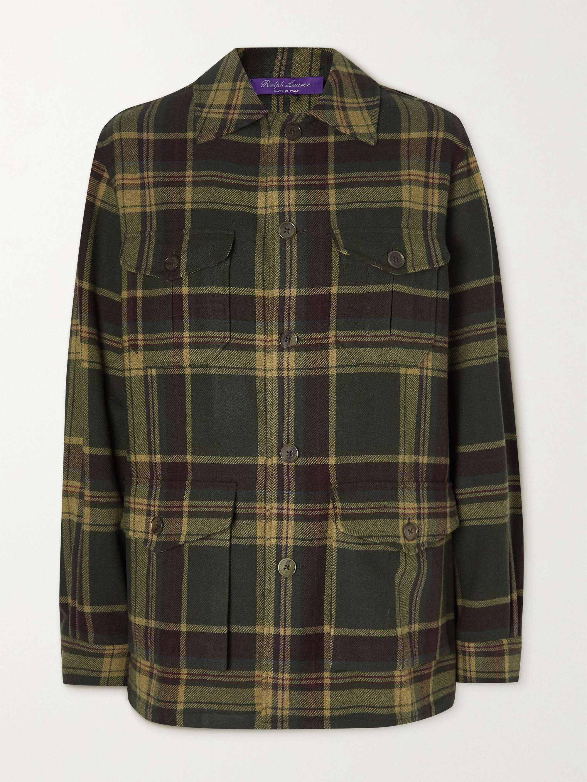 RALPH LAUREN COLLECTION Andrya checked wool-felt jacket