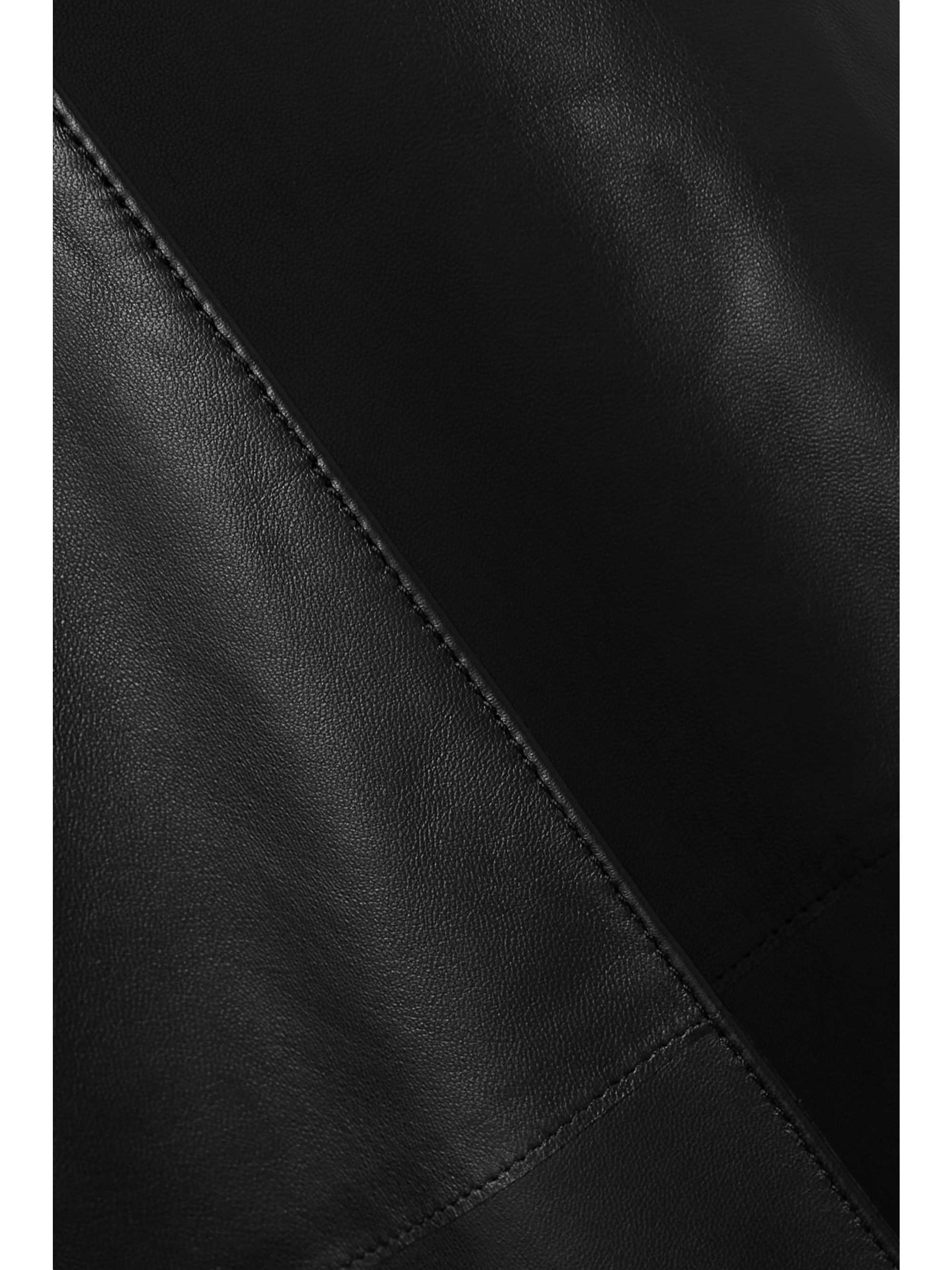 LOEWE Balloon pleated leather tapered pants