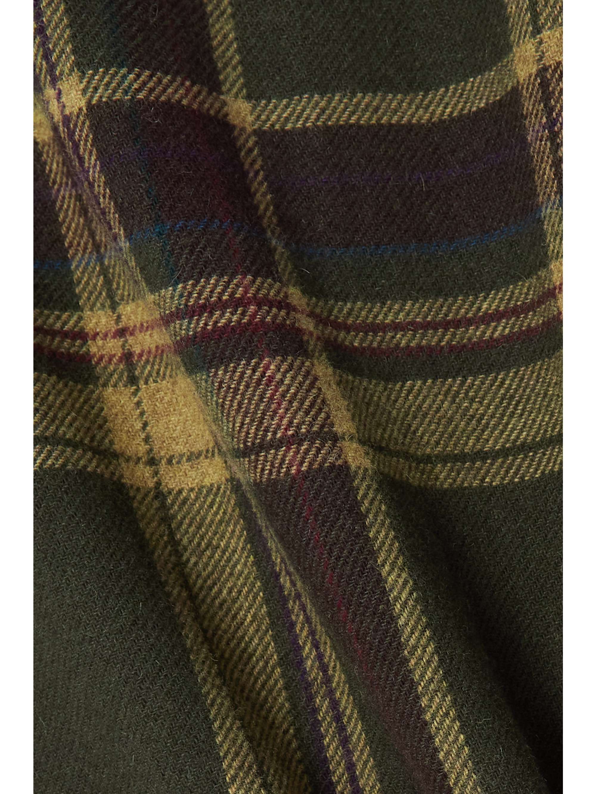 RALPH LAUREN COLLECTION Aden checked wool-felt midi wrap skirt