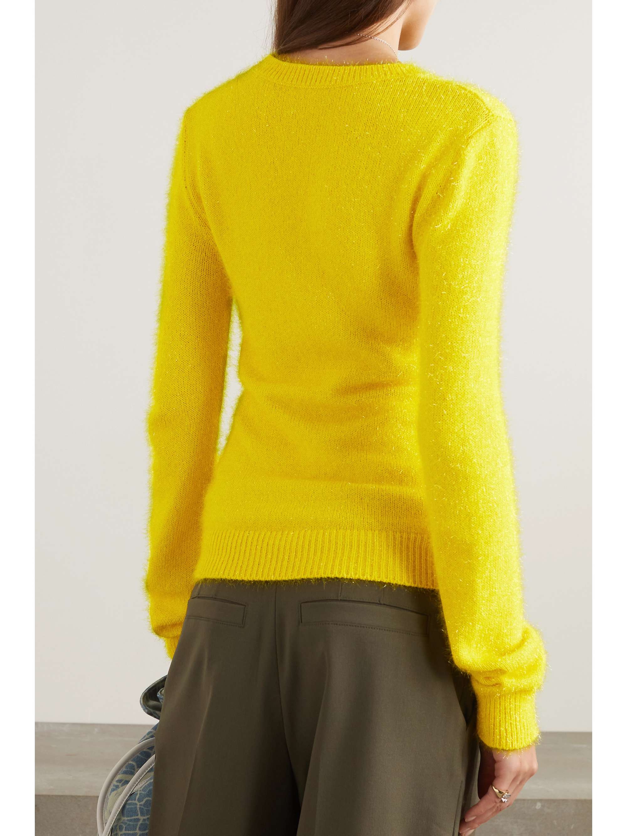 LOEWE Metallic knitted sweater NETAPORTER