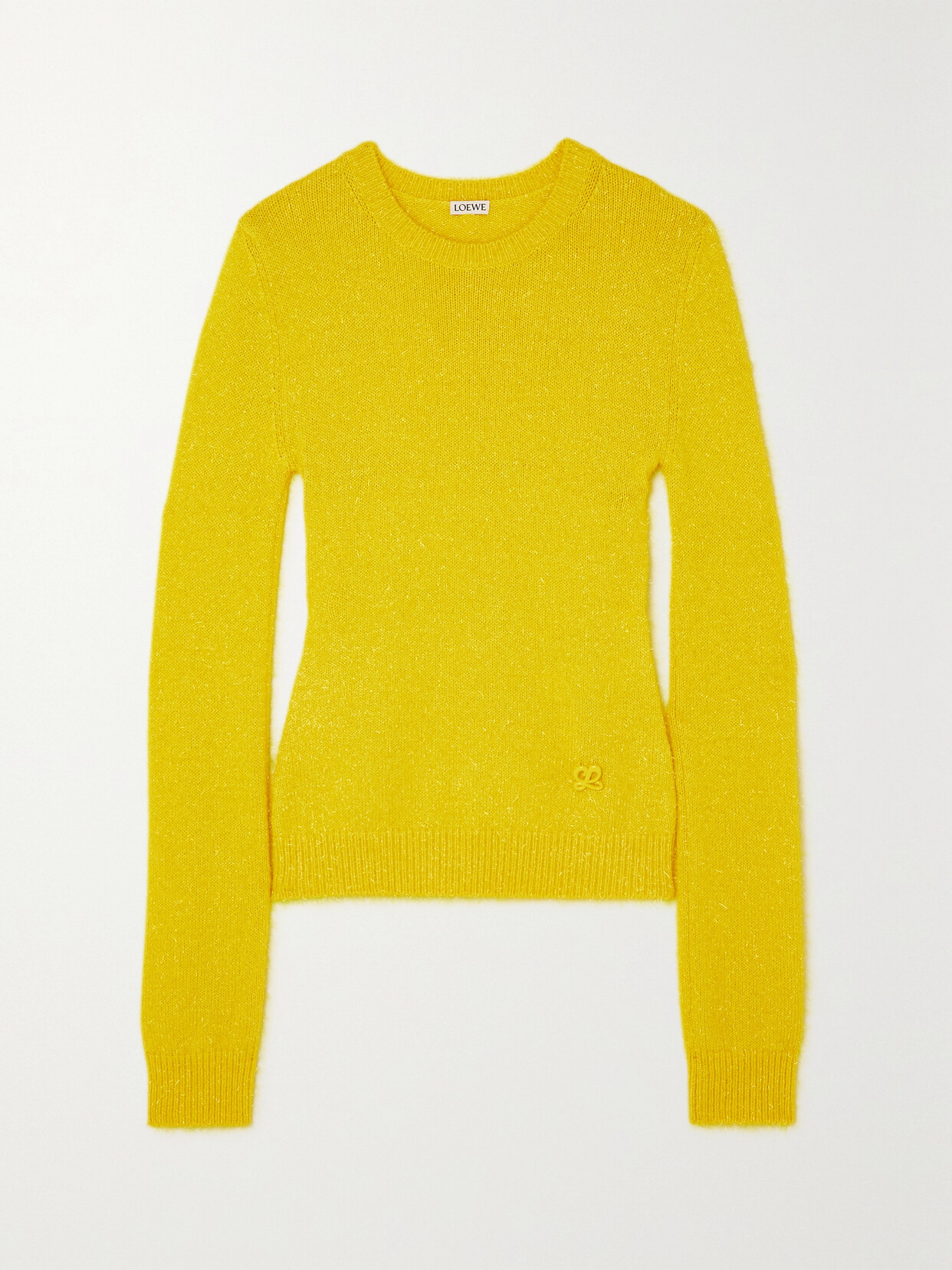 Loewe - Metallic Knitted Sweater - Yellow