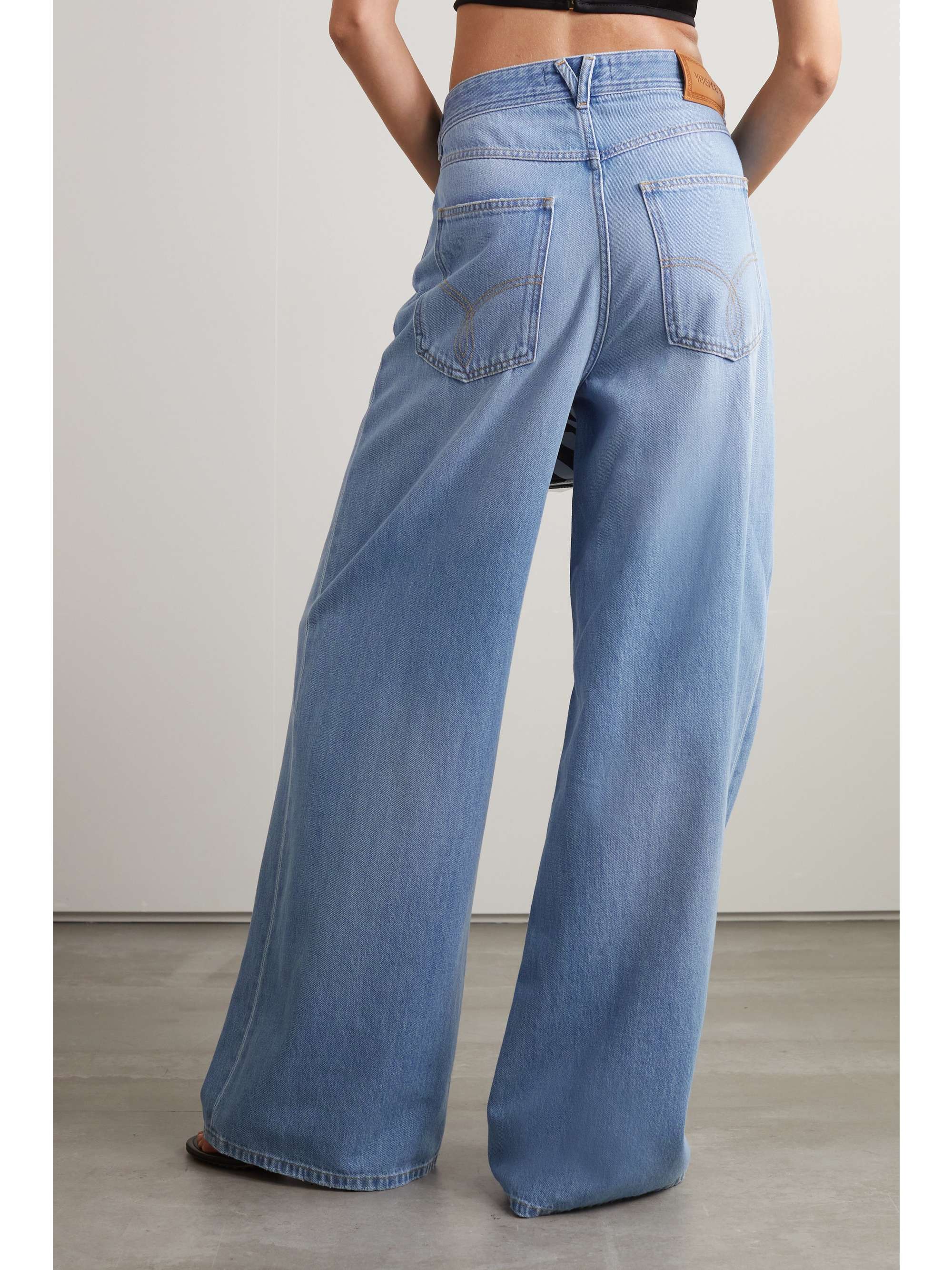 VERSACE Medusa mid-rise wide-leg jeans