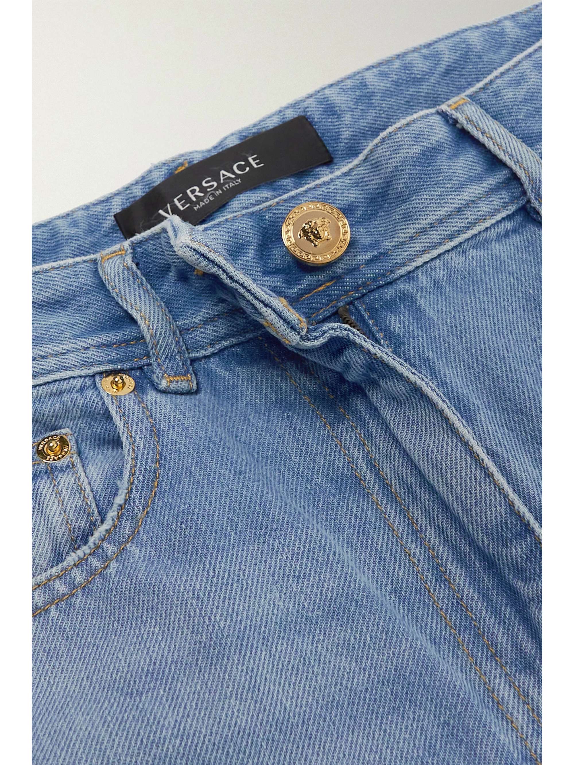 VERSACE Medusa mid-rise wide-leg jeans