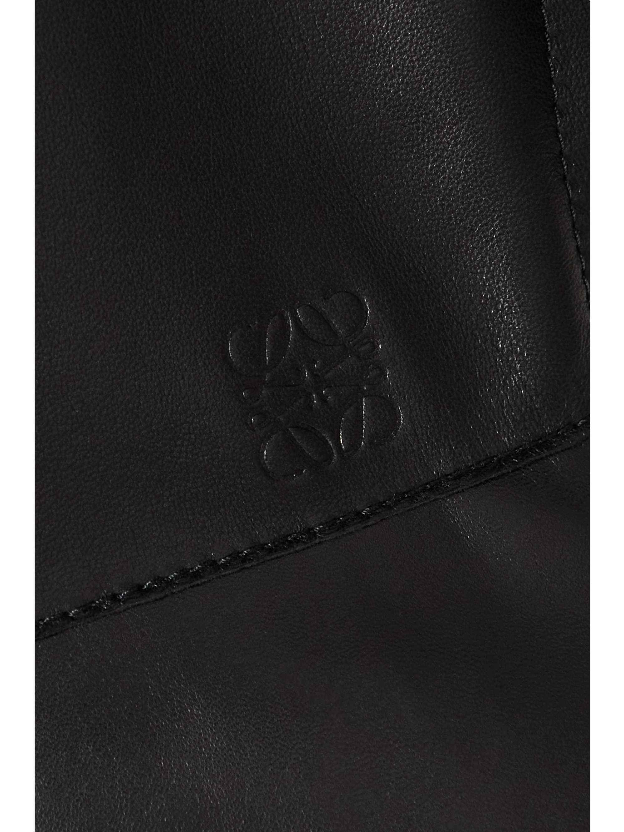LOEWE Asymmetric paneled faux leather dress