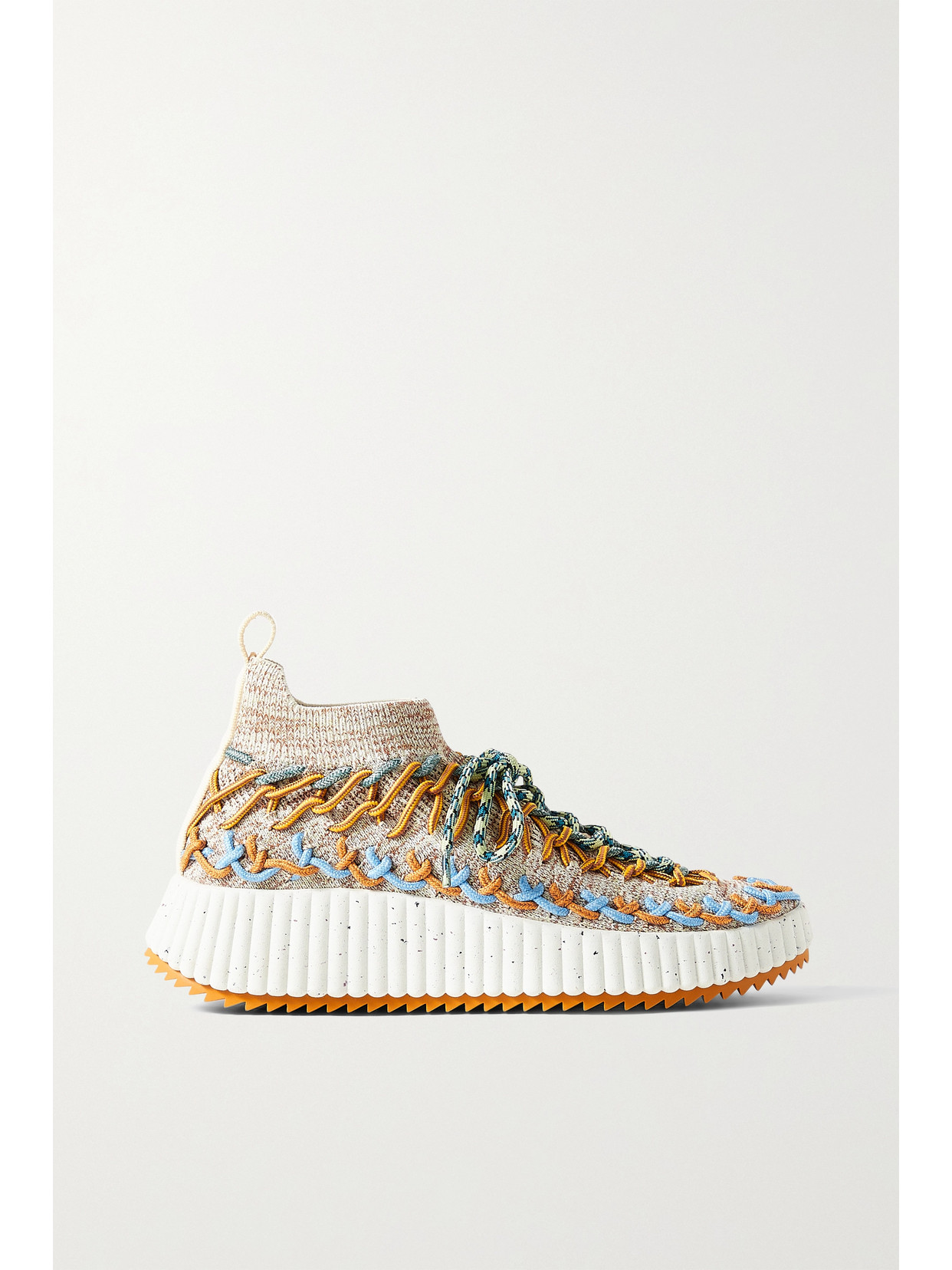 Chloé Nama Sock Sneaker In Neutrals