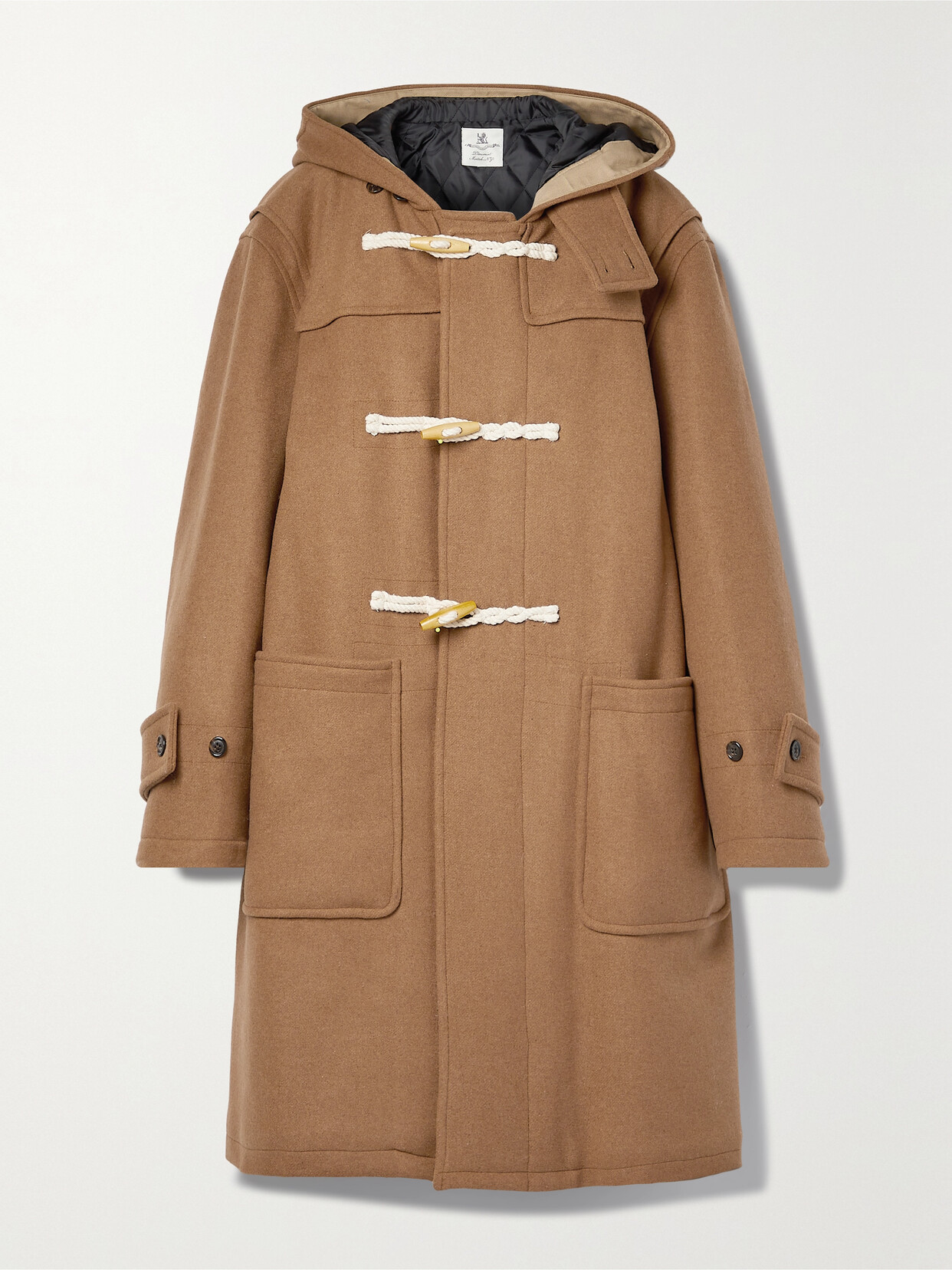 Denimist - Oversized Hooded Felt Coat - Camel 22 Awaiting product image