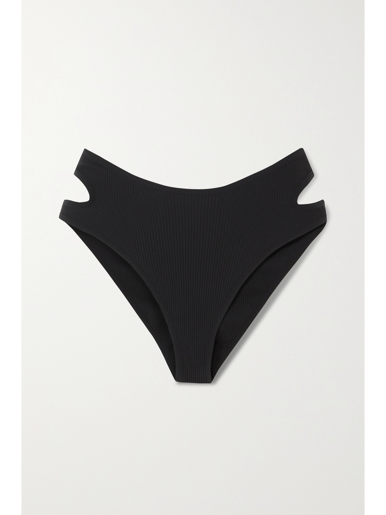 ANDREĀDAMO ANDREADAMO - Cutout Ribbed Stretch-jersey Briefs - Black