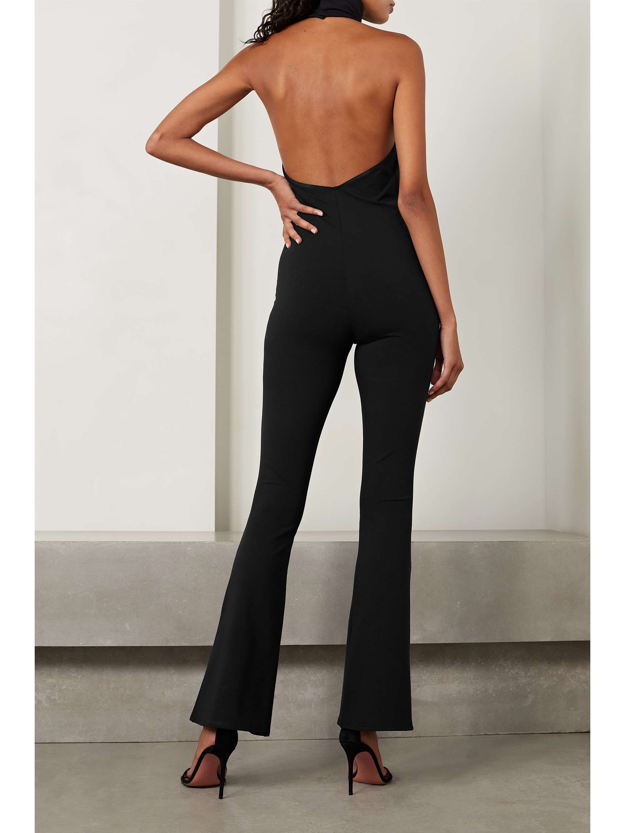 MARIKA VERA Erika stretch bamboo and organic cotton-blend halterneck jumpsuit