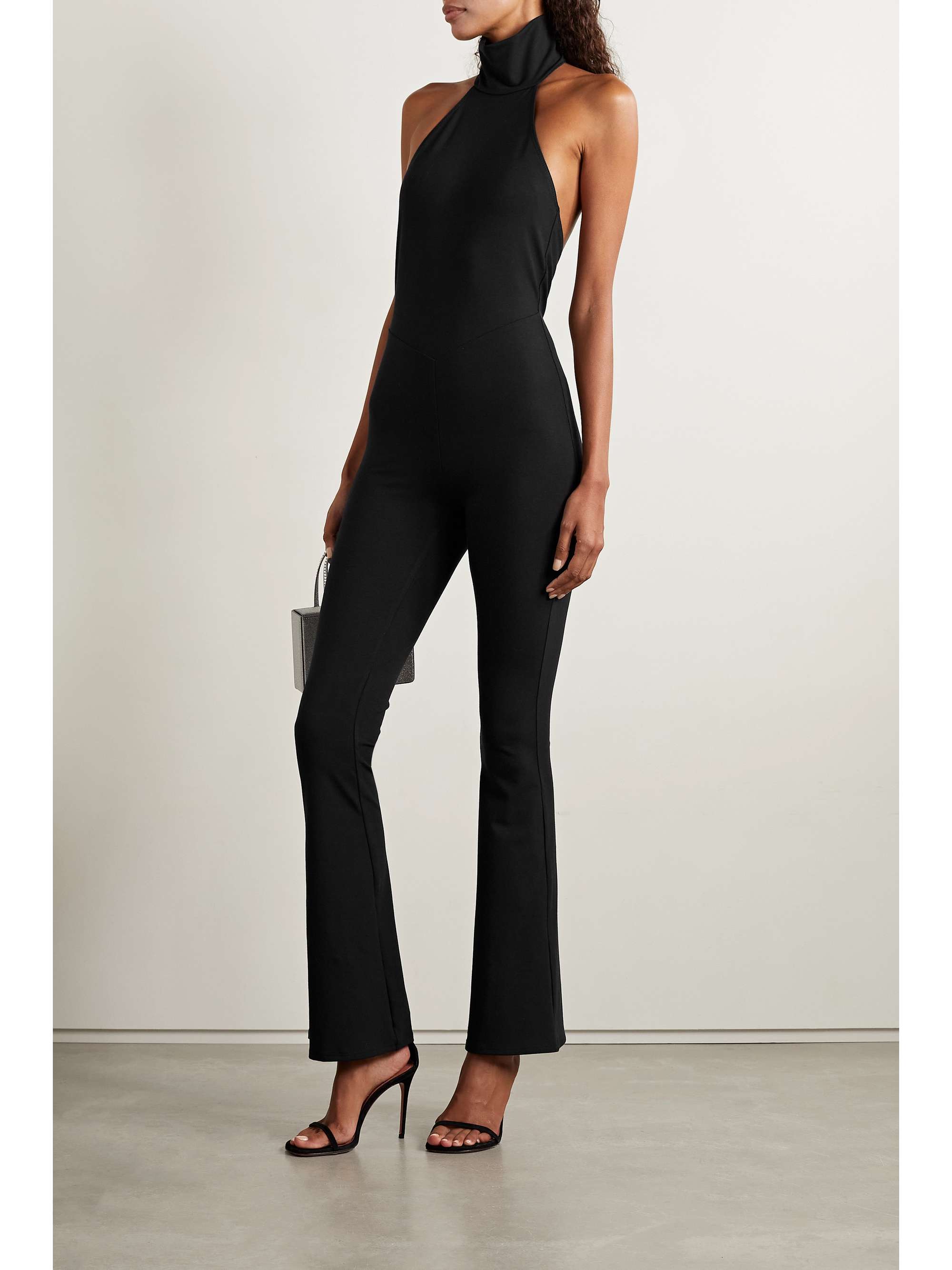 MARIKA VERA Erika stretch bamboo and organic cotton-blend halterneck jumpsuit