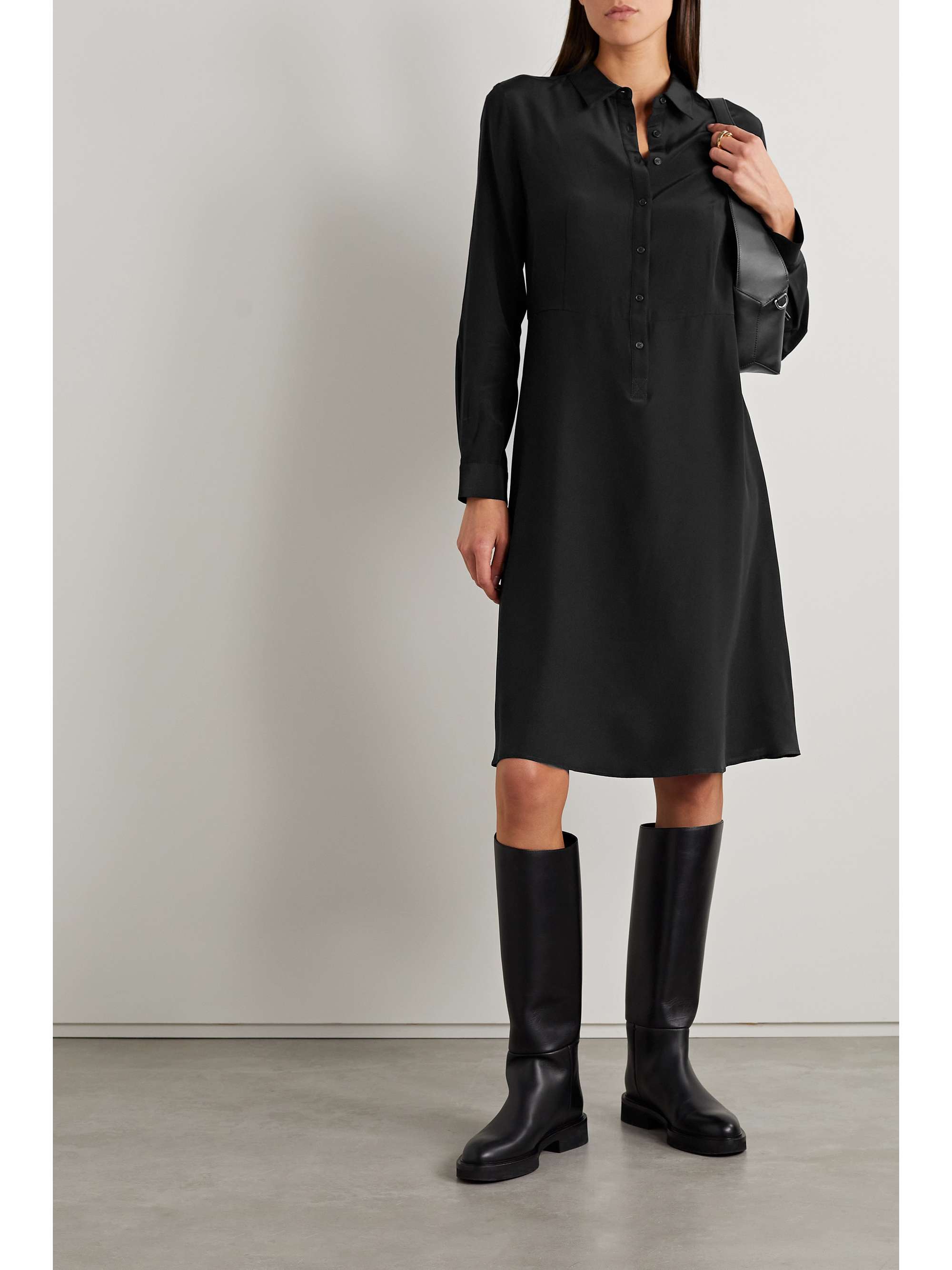 NILI LOTAN Eve silk shirt dress