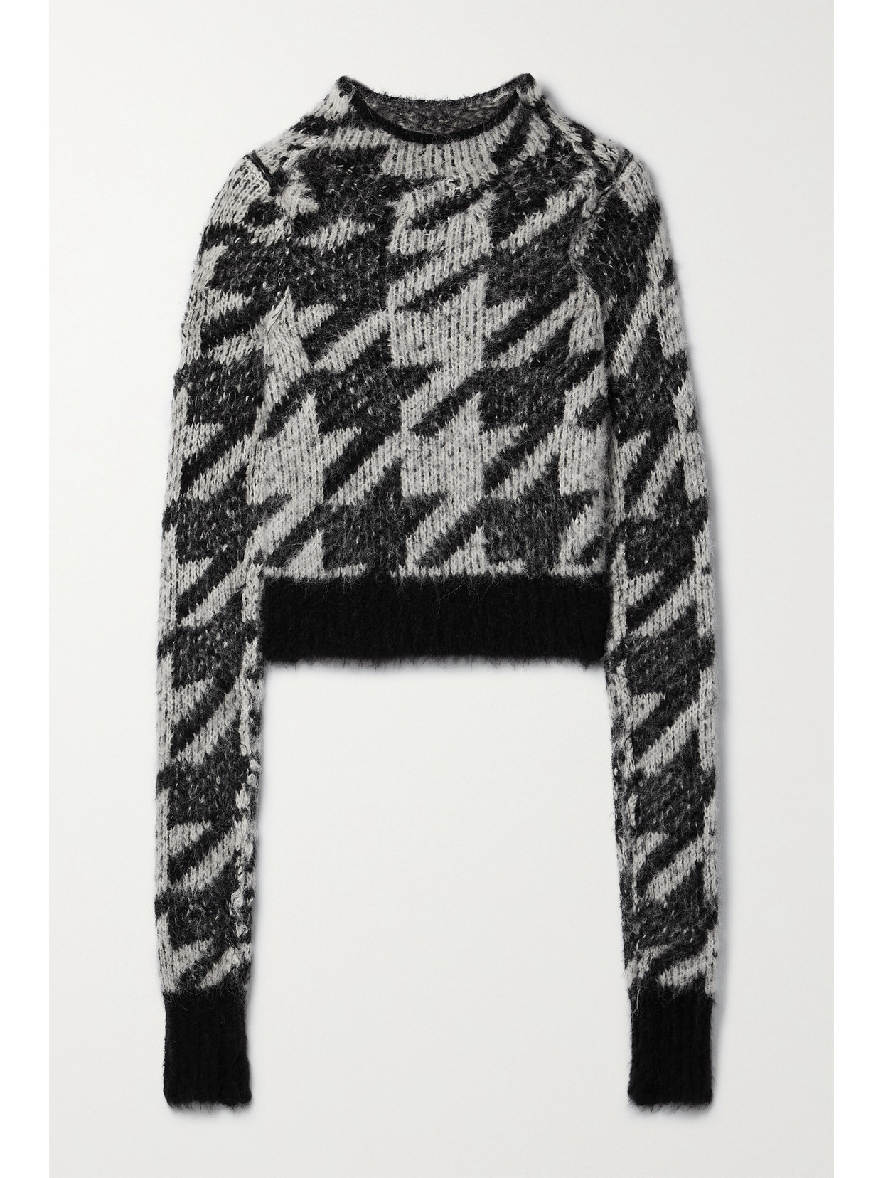 RAG & BONE EDITH CROPPED INTARSIA ALPACA-BLEND SWEATER