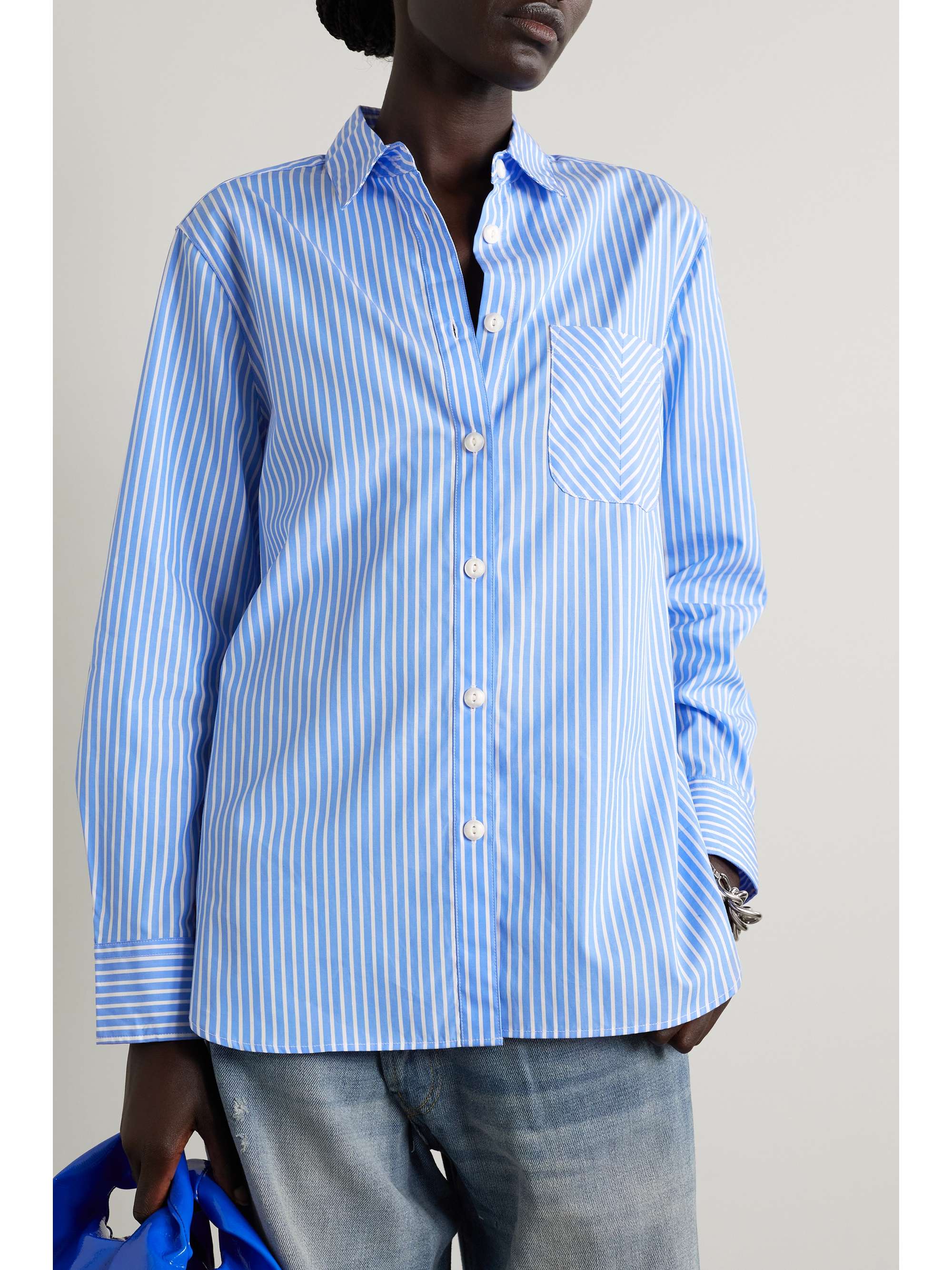 RAG & BONE Maxine striped cotton-poplin shirt