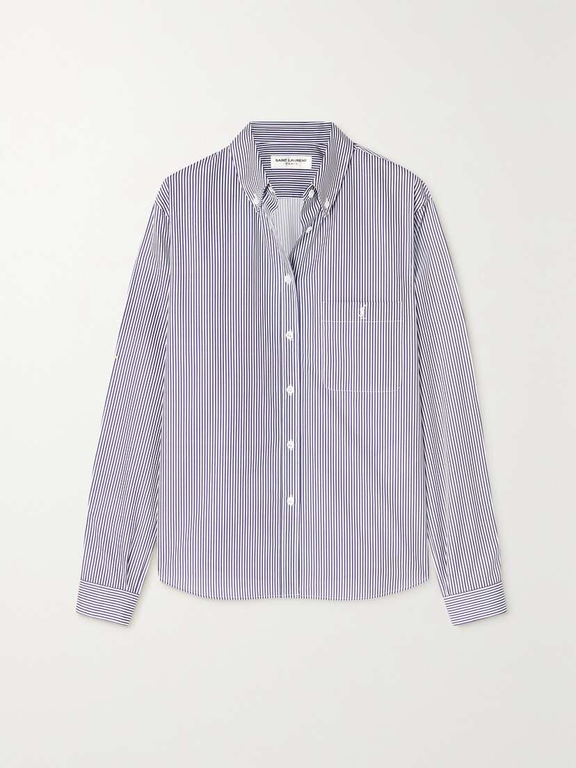 Saint Laurent Striped Cotton-poplin Shirt