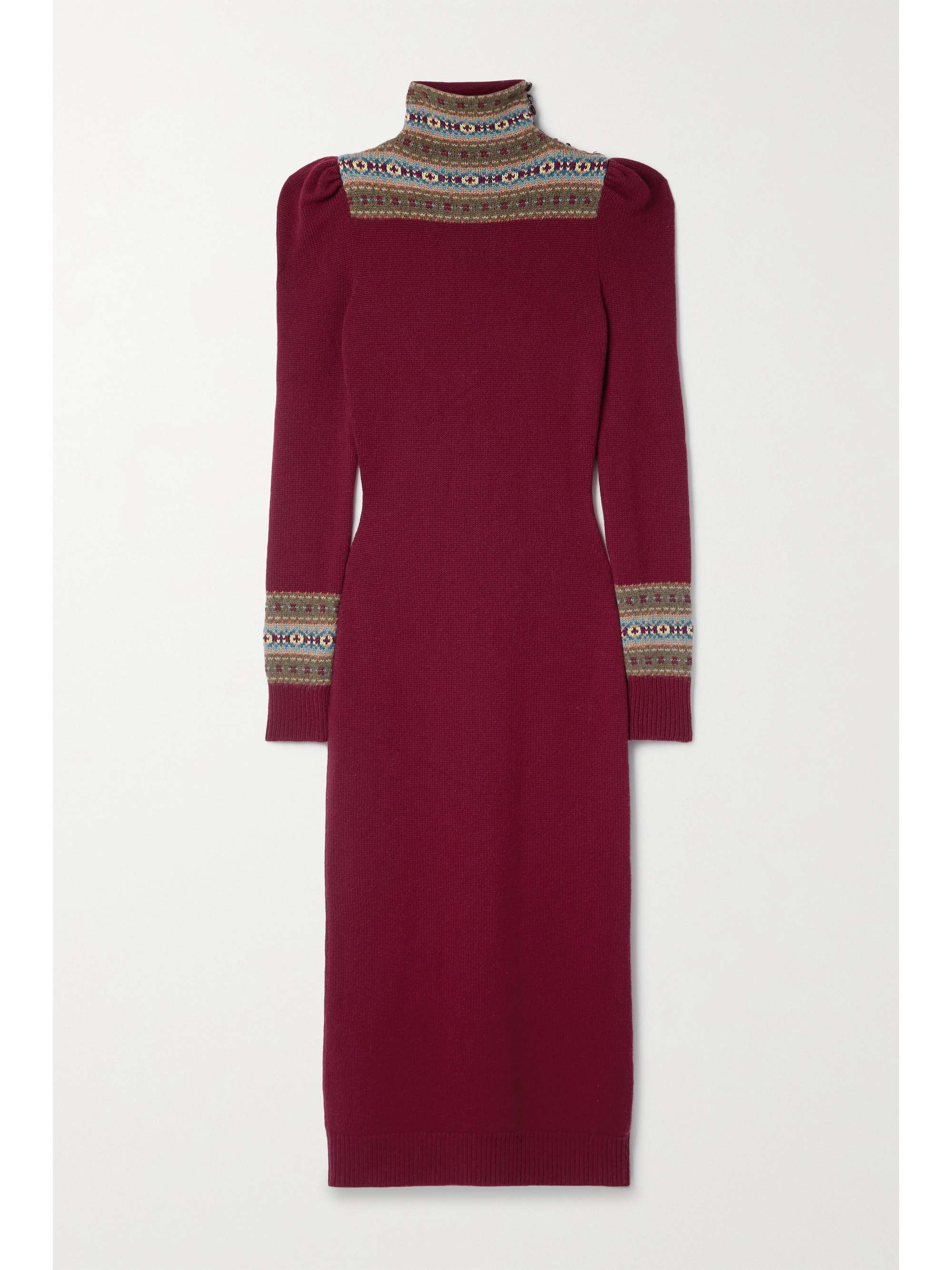 RALPH LAUREN COLLECTION Intarsia cashmere midi dress | NET-A-PORTER