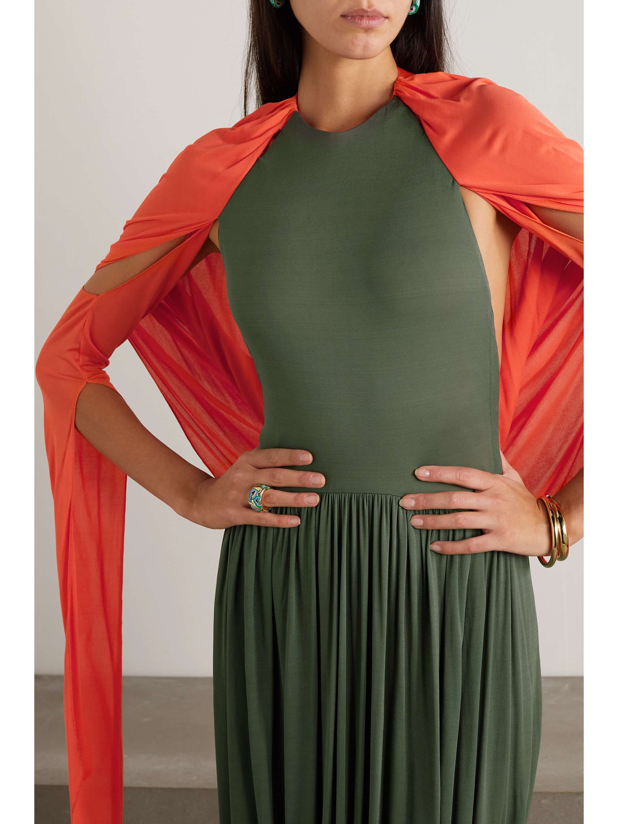 LOEWE Open-back draped crepe maxi dress