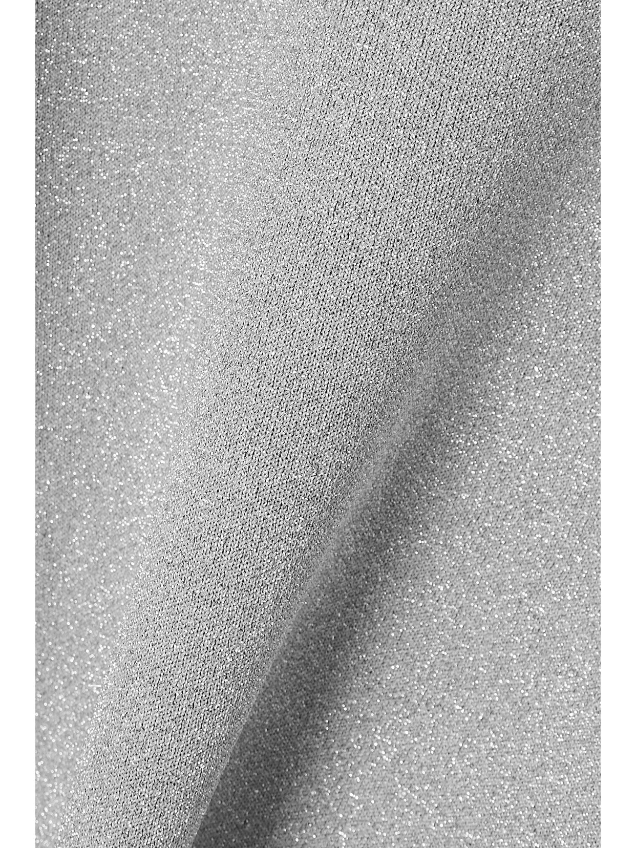 Jw Anderson Cutout Metallic Knitted Top In Silver