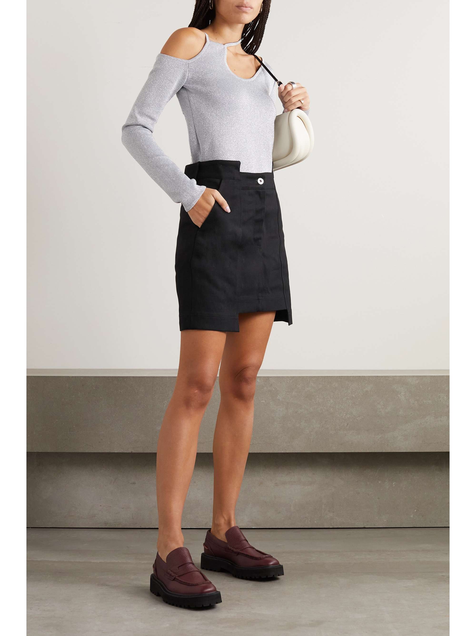 JW ANDERSON 牛仔布迷你半身裙