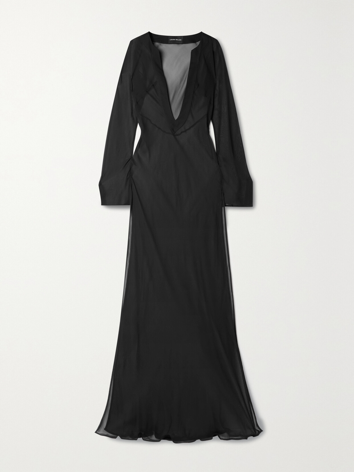 Louisa Ballou Silk Crepe De Chine Kaftan - Black