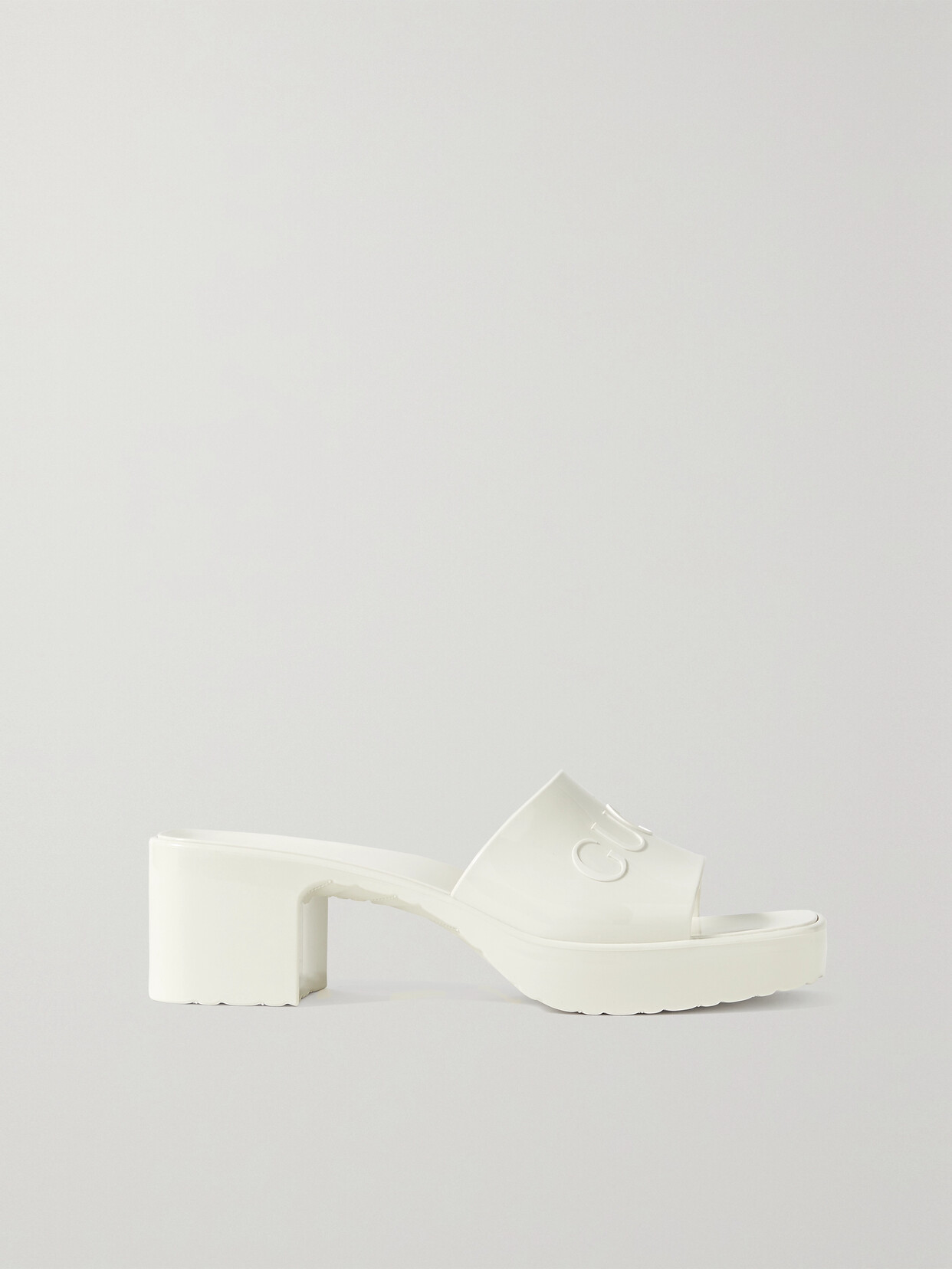 Gucci Plastique Logo-embossed Rubber Mules