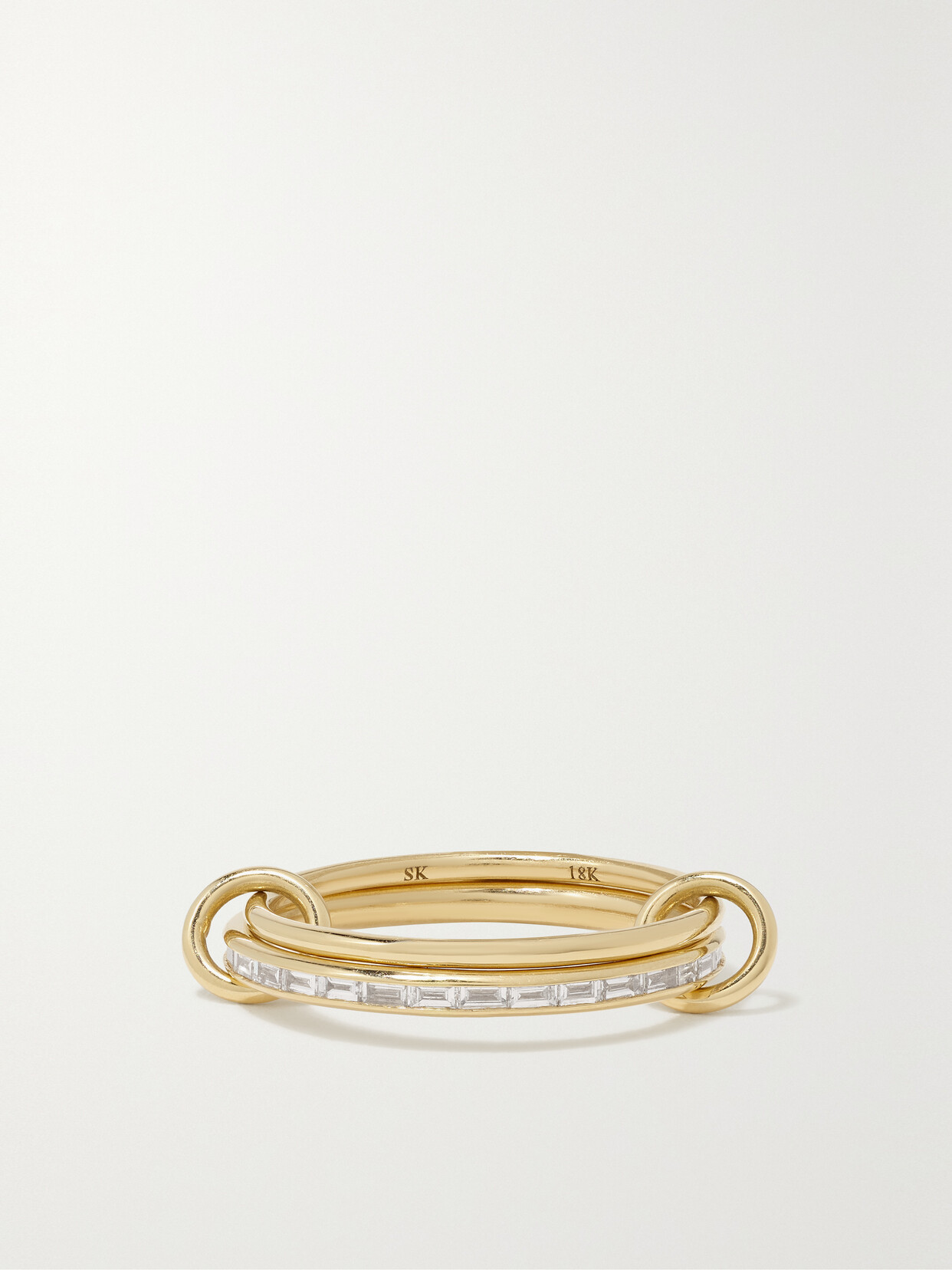 Spinelli Kilcollin - Callisto Set Of Two 18-karat Gold Diamond Rings - 5