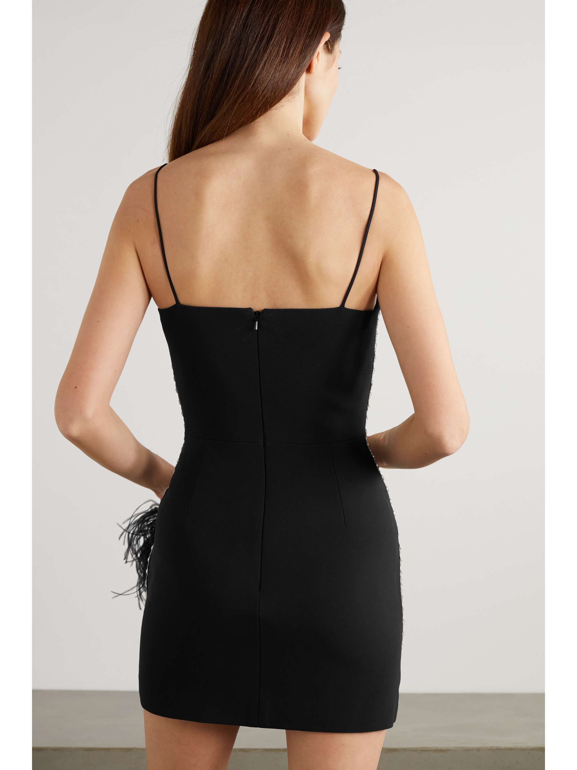 DAVID KOMA Embellished cady mini dress