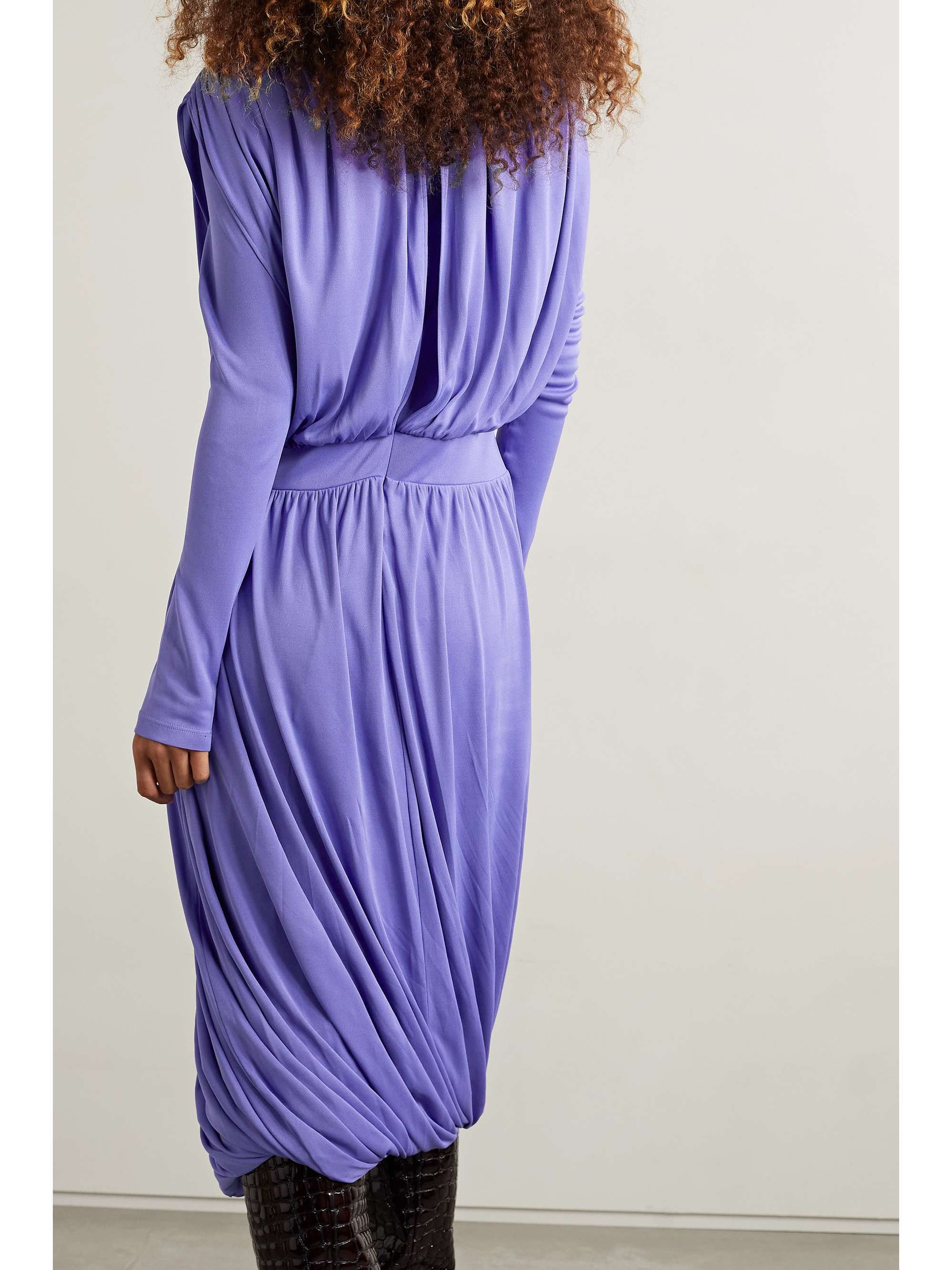 STELLA MCCARTNEY Gathered stretch-jersey midi dress