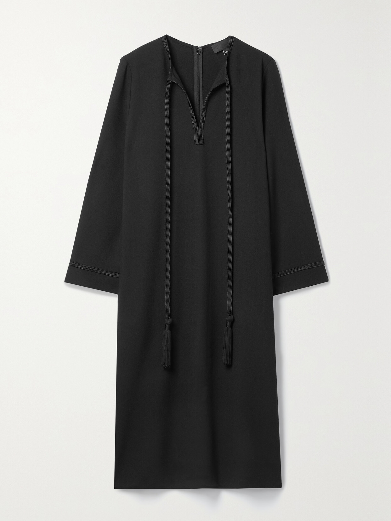 Nili Lotan Zita Tie-detailed Wool Midi Dress - Black