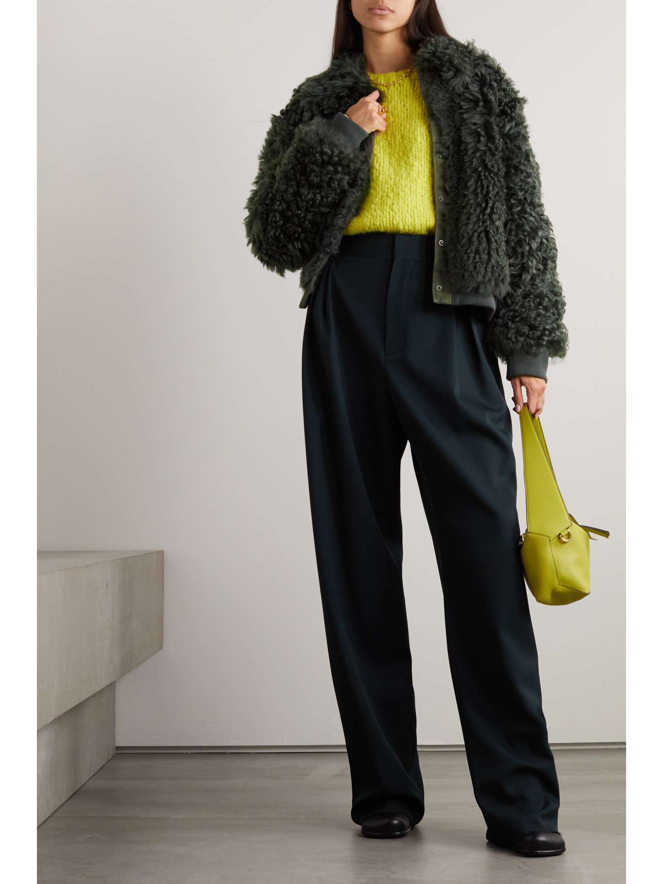 nili lotan shearling coat