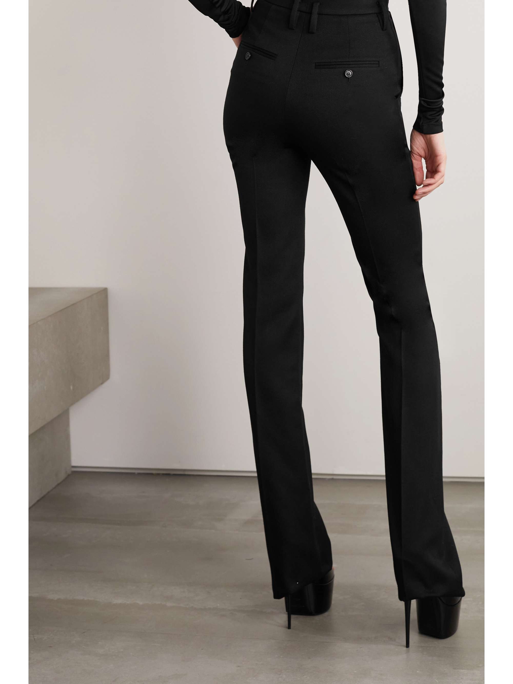 SAINT LAURENT Wool-twill flared pants | NET-A-PORTER