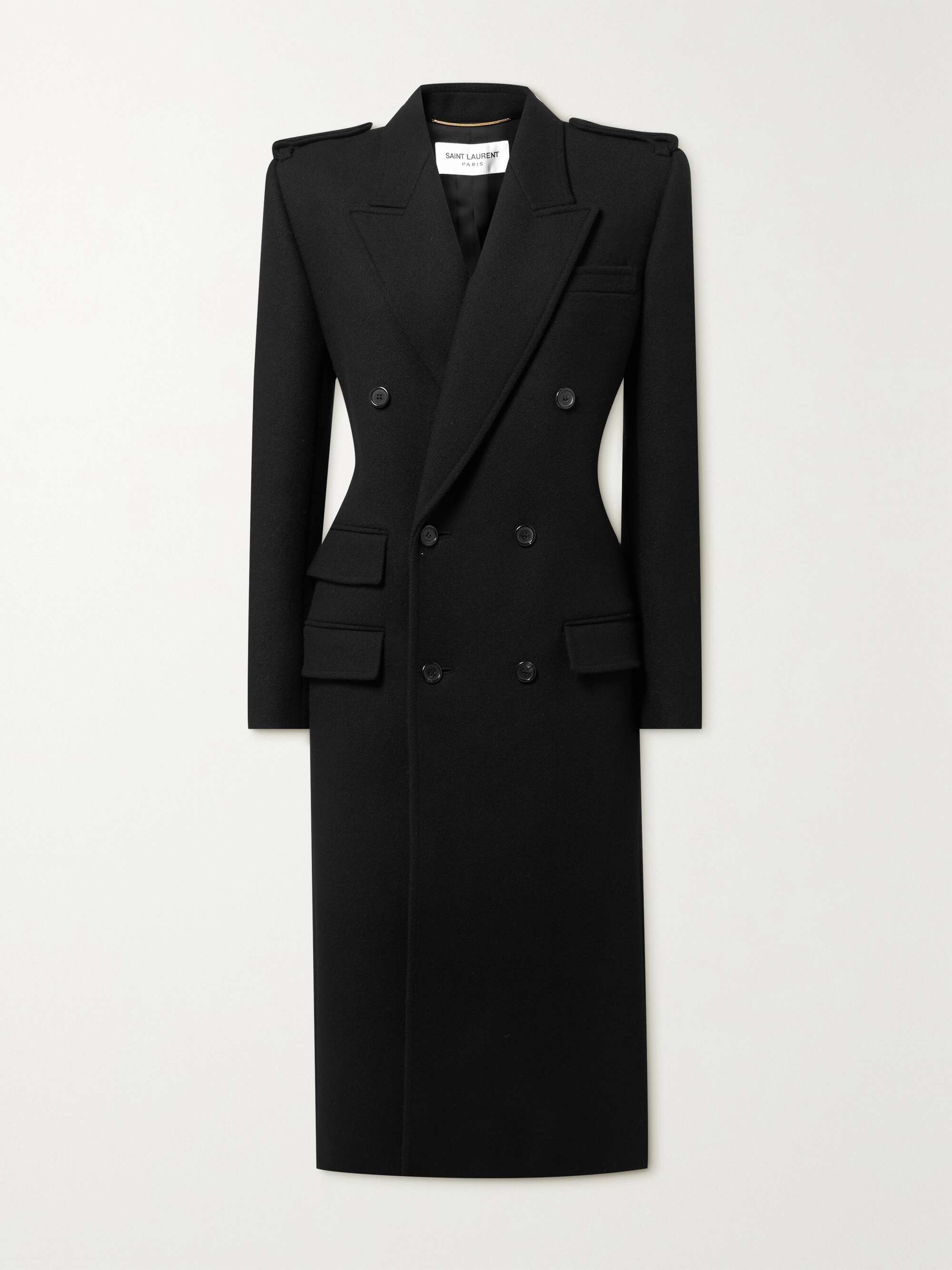 Long coat in wool, Saint Laurent