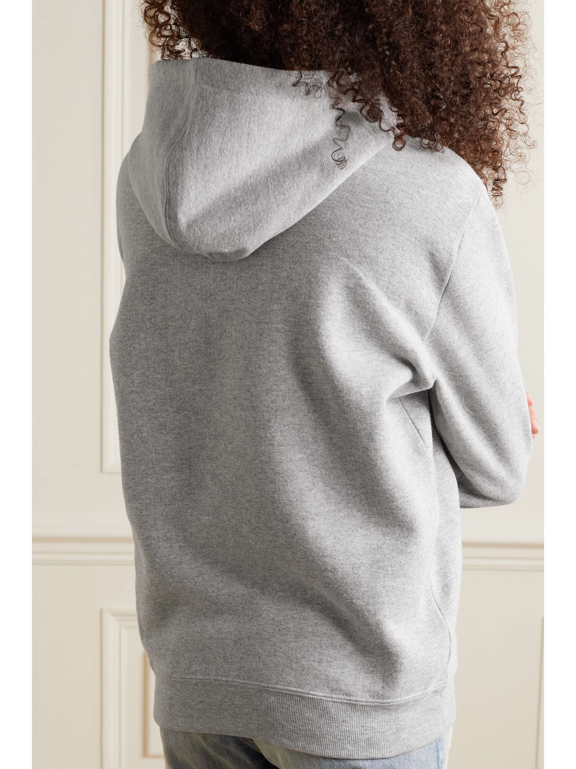 SAINT LAURENT Embroidered cottonblend jersey hoodie NETAPORTER