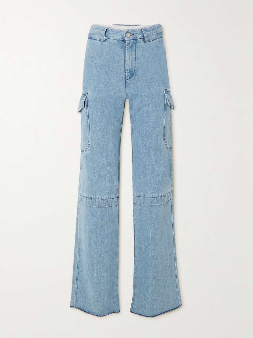 COMMISSION Crash High-rise Straight-leg Jeans