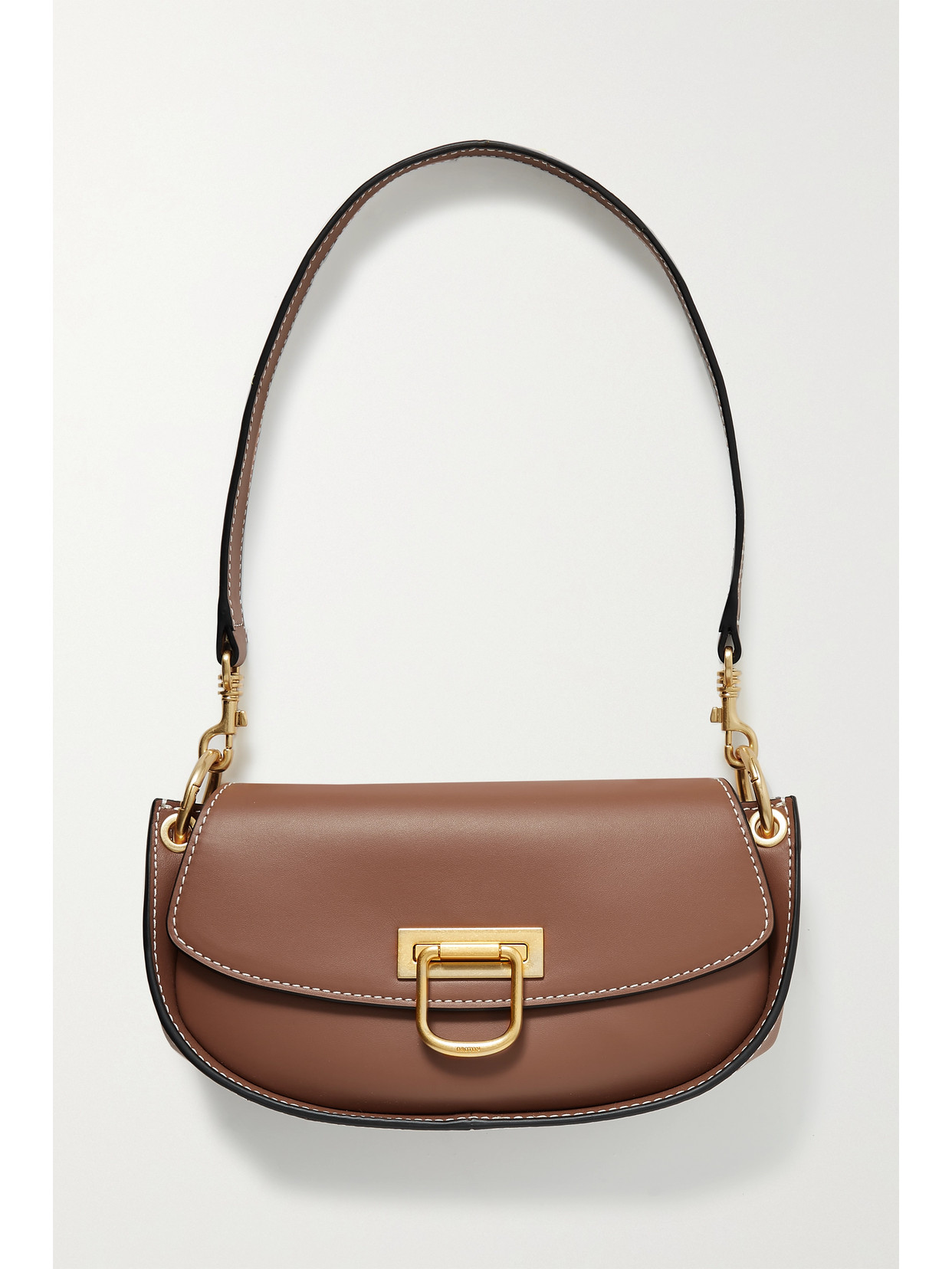 Oroton Colt Small Leather Shoulder Bag In Brown
