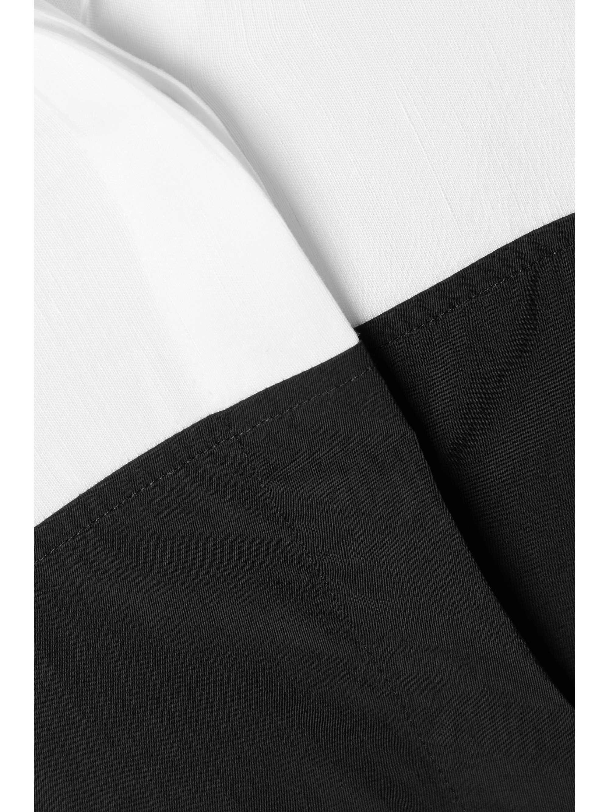 THE ROW Sonata two-tone paneled shell and voile shirt dress