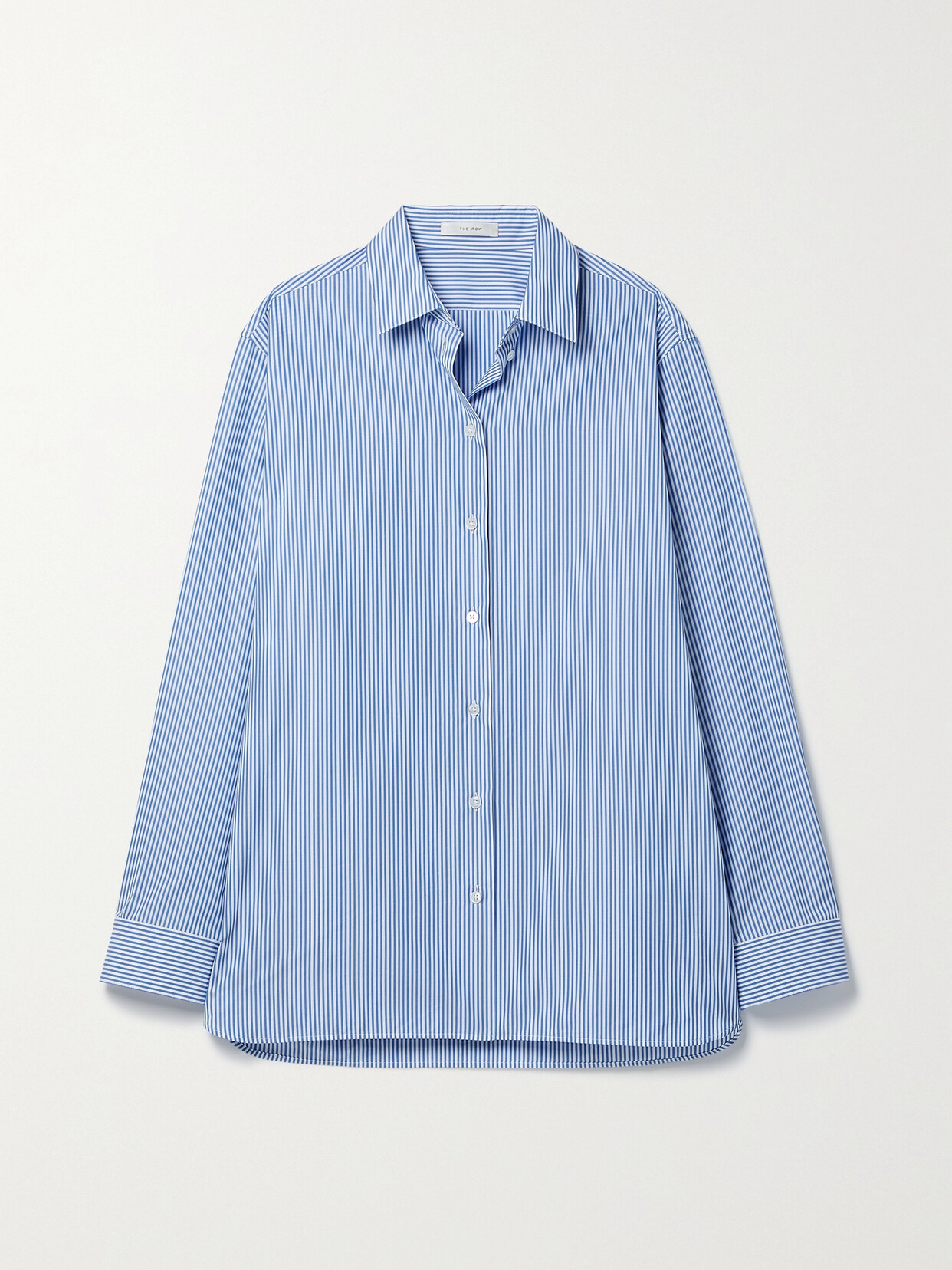 The Row - Sisilia Striped Cotton-poplin Shirt - Blue