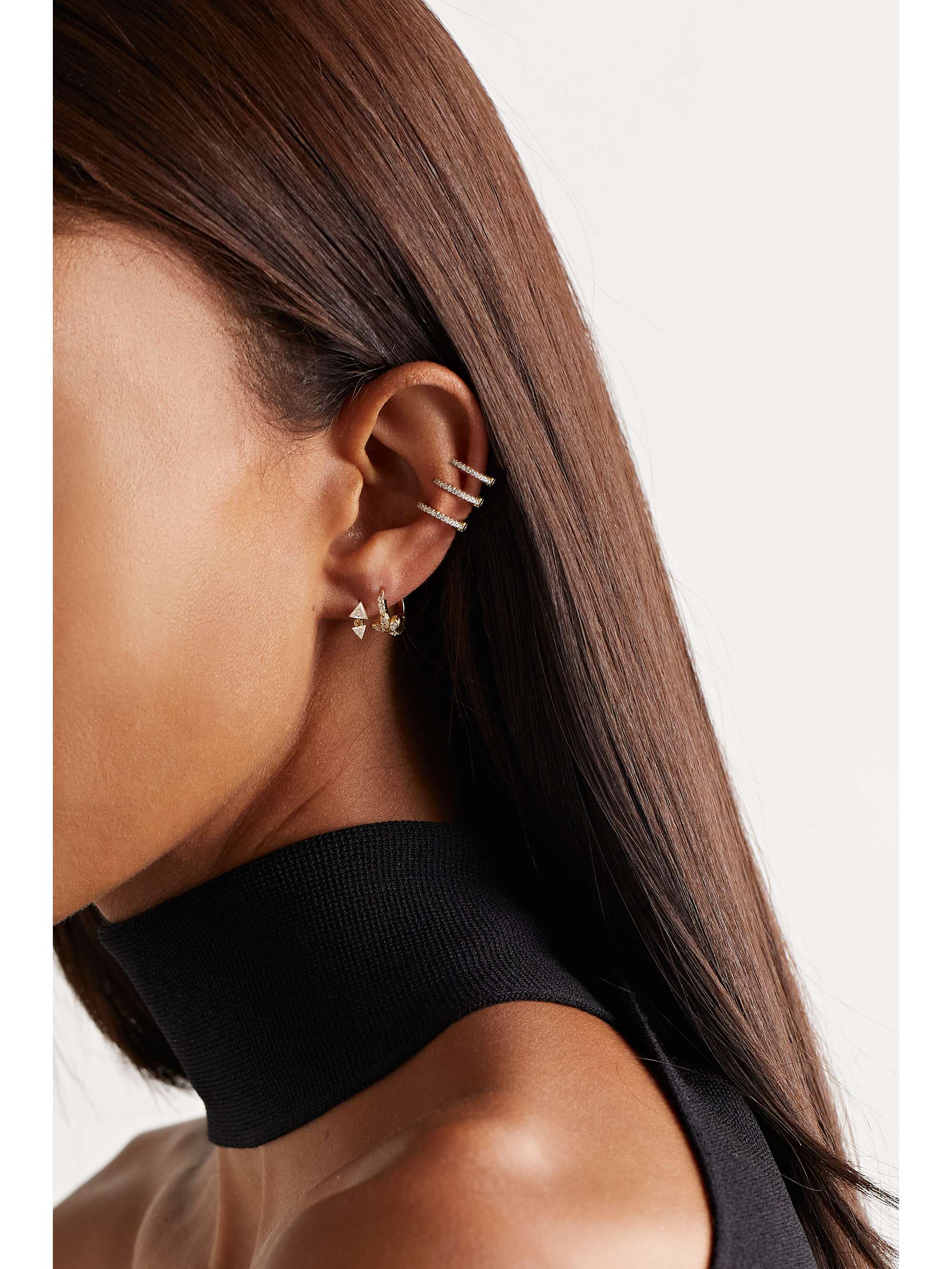 MARIA TASH 18-karat gold diamond single earring