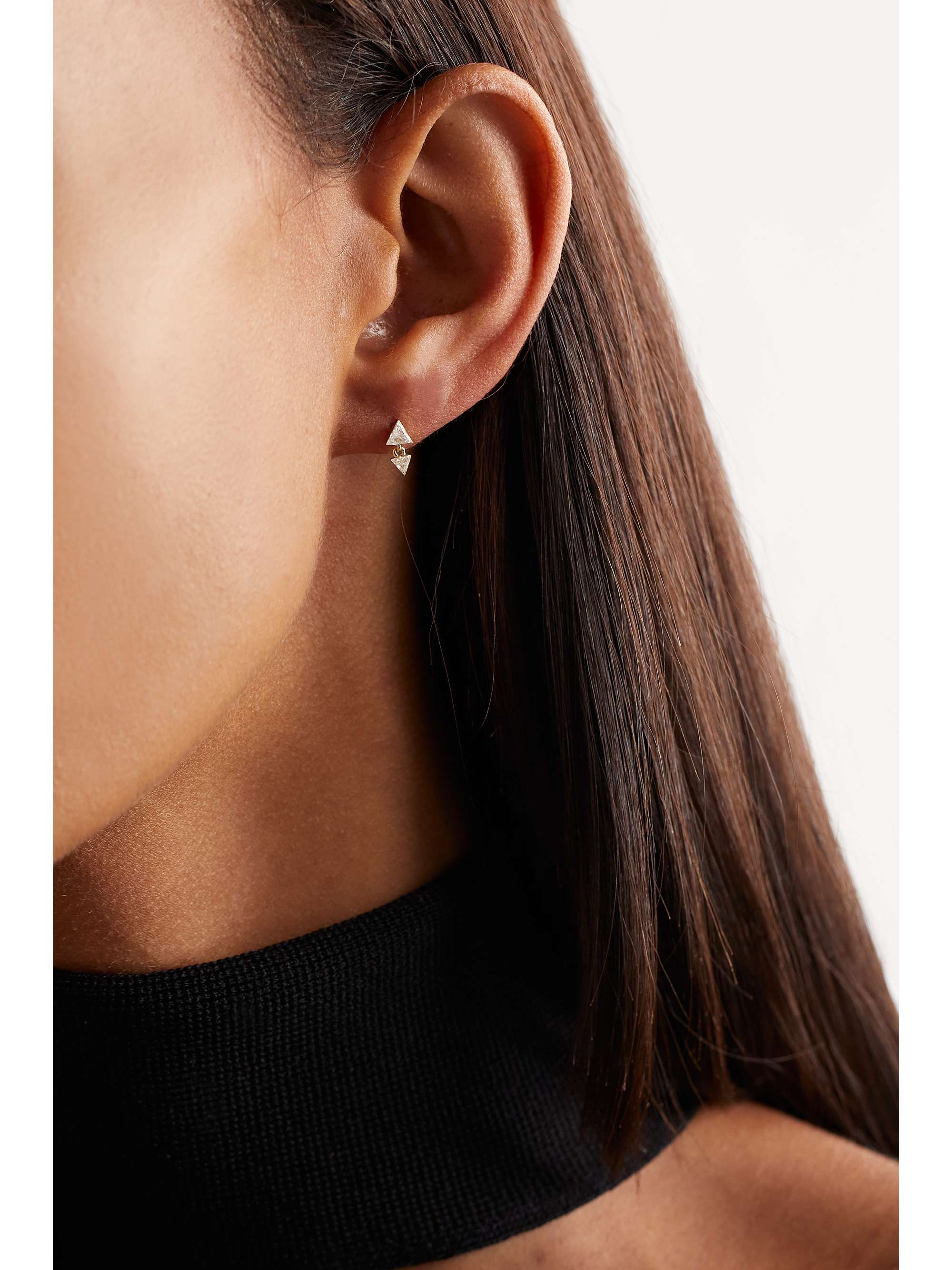 MARIA TASH 18-karat gold diamond single earring